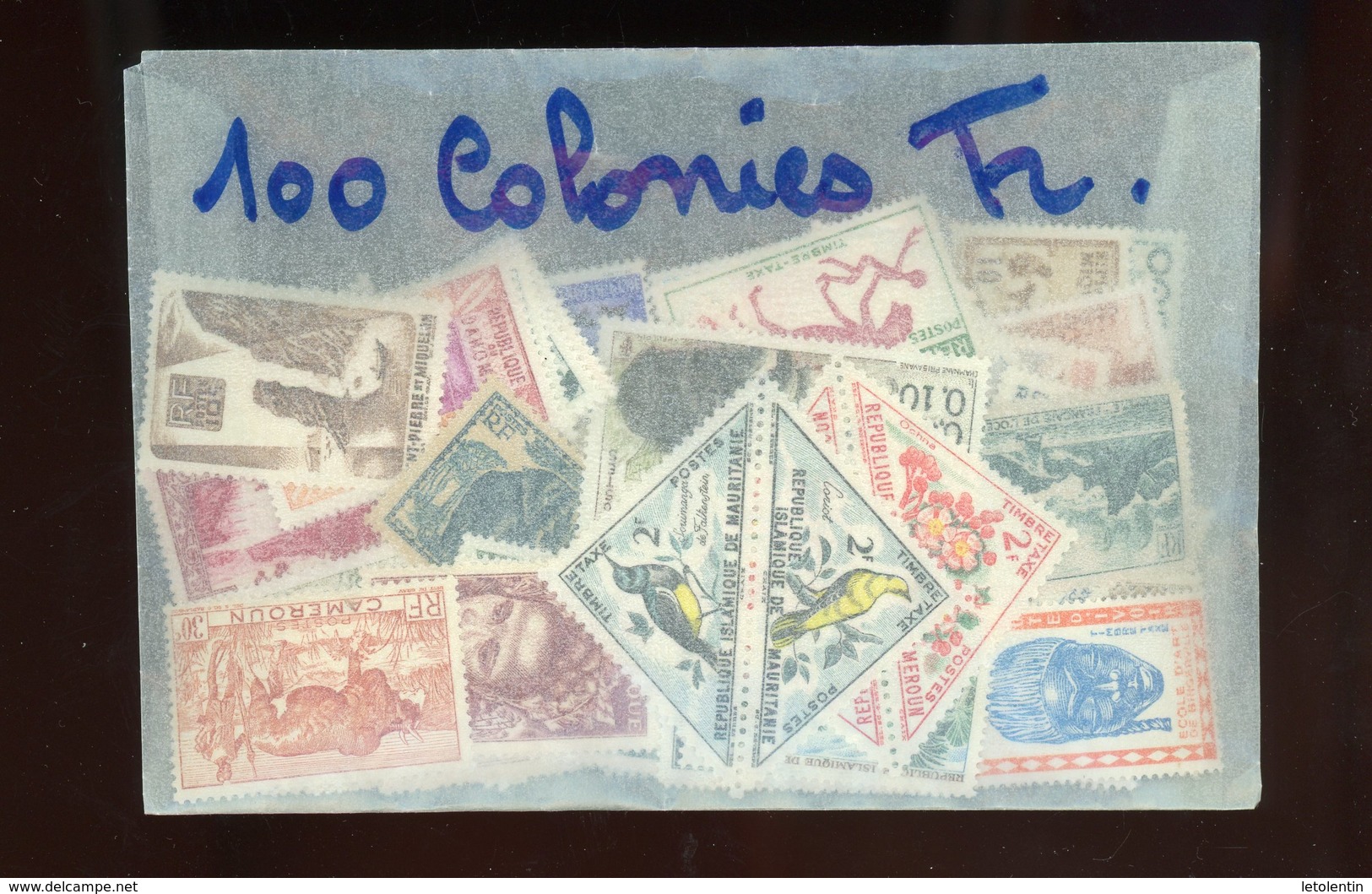 LOT DE 100 TIMBRES DIFF. DES COLONIES DE FRANCE AVANT ET APRÈS INDÉPENDANCE   NEUF SANS CHARNIÈRE - Vrac (max 999 Timbres)