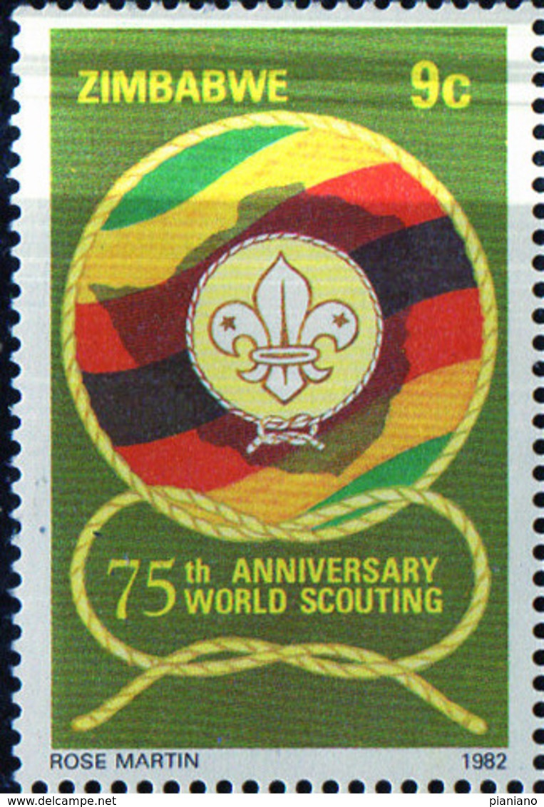 PIA - ZIMBABWE - 1982 : 75° Anniversario Dello Scoutismo - (Yv 39-42) - Zimbabwe (1980-...)