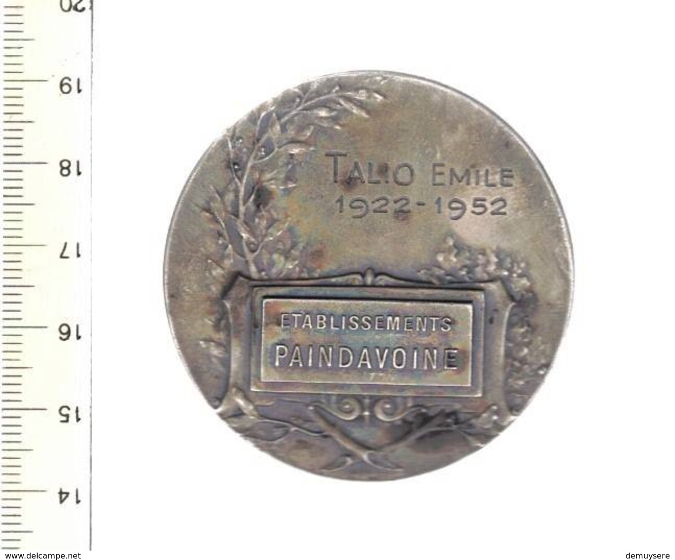 357 MEDAILLE - ETABLISSEMENTS PAINDAVOINE - TALIO EMILE  1922-1952 - 63 GRAM - Firma's