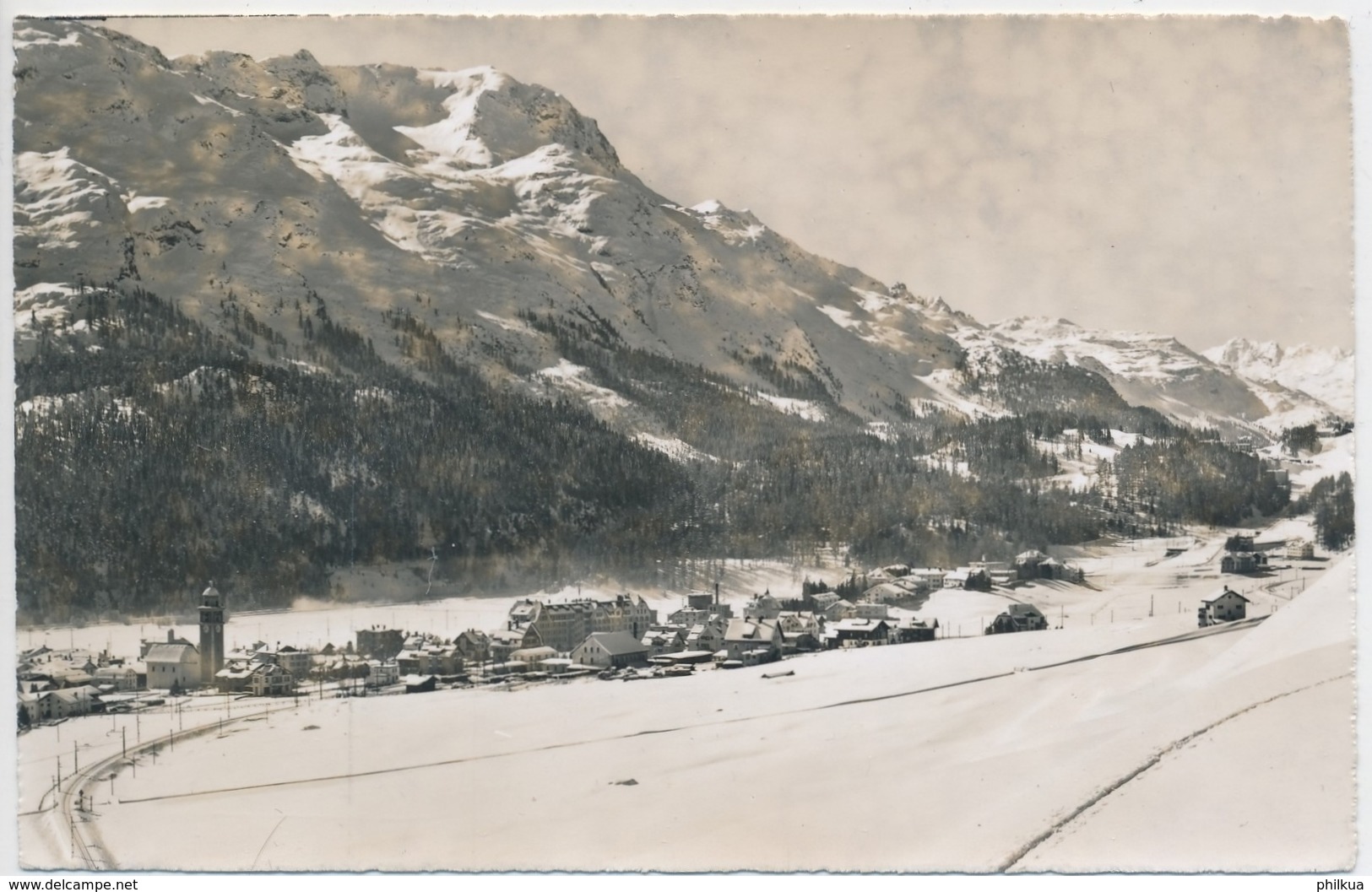 Celerina, Engadin Mit Piz Rosatsch 04.01.1955 - Celerina/Schlarigna