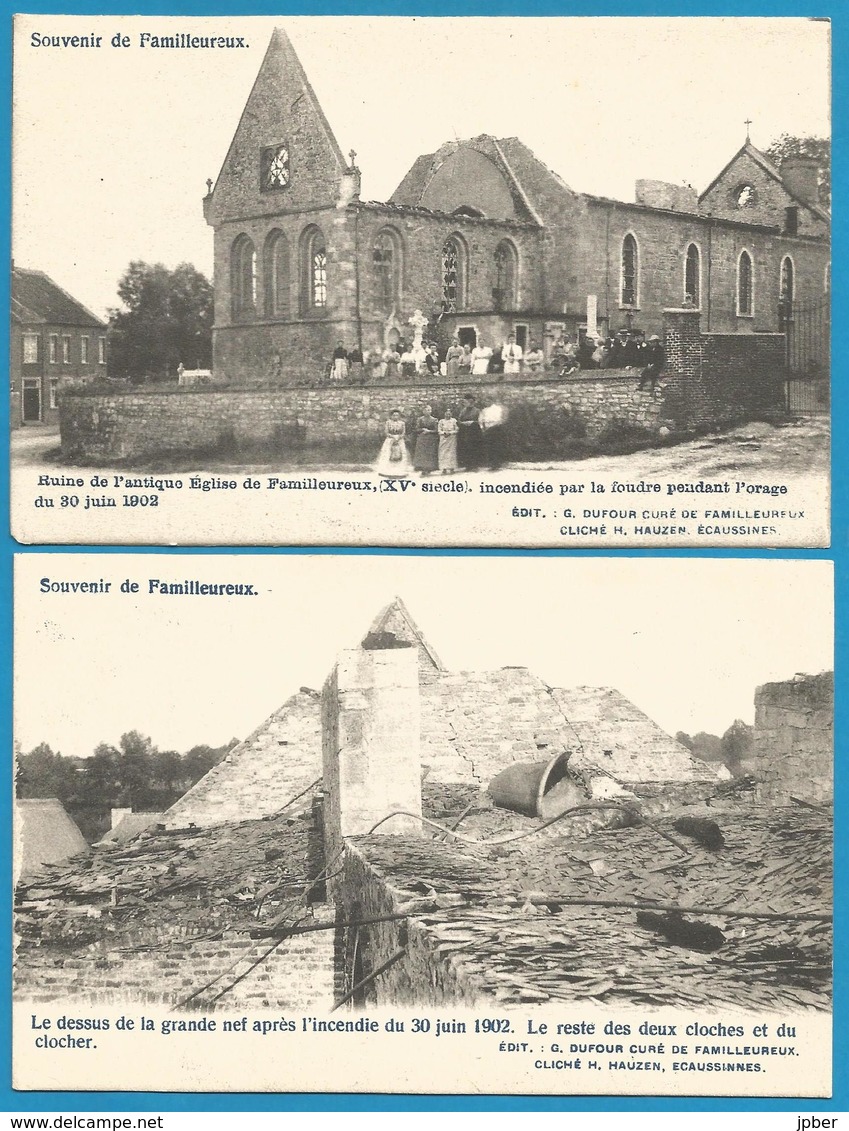 (G076) FAMILLEUREUX - Ruines De L'église Après L'incendie De 1902 - - Seneffe