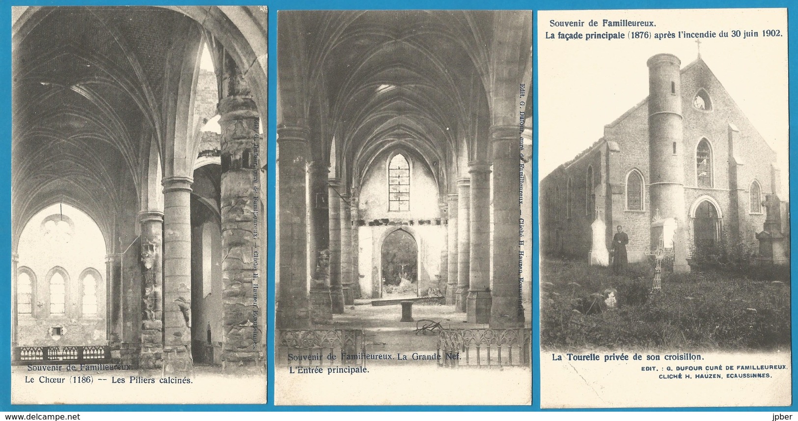 (G076) FAMILLEUREUX - Ruines De L'église Après L'incendie De 1902 - - Seneffe