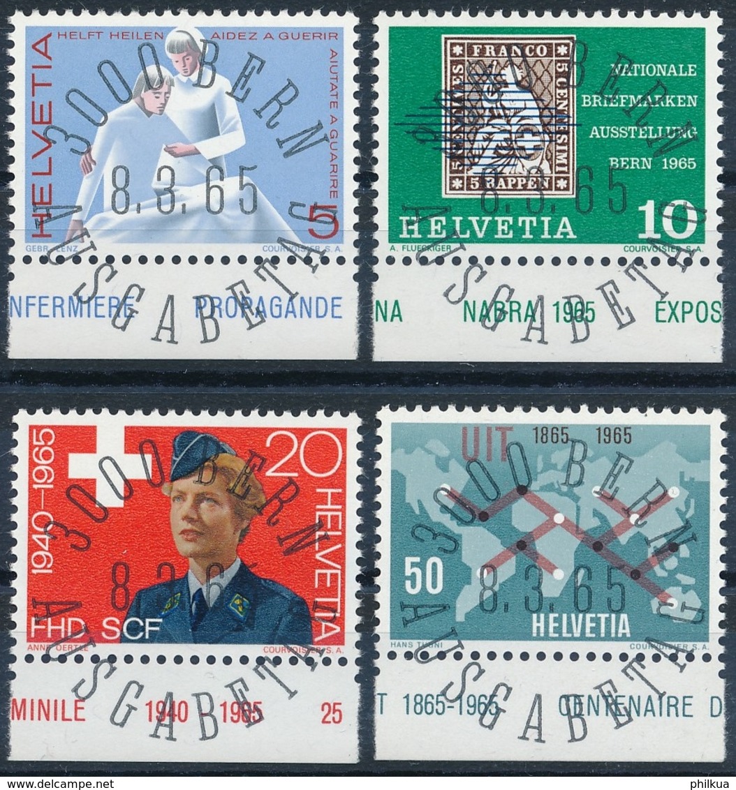 428-431 / 808-811 Serie Mit ET-Vollstempel Und Gummi - Oblitérés