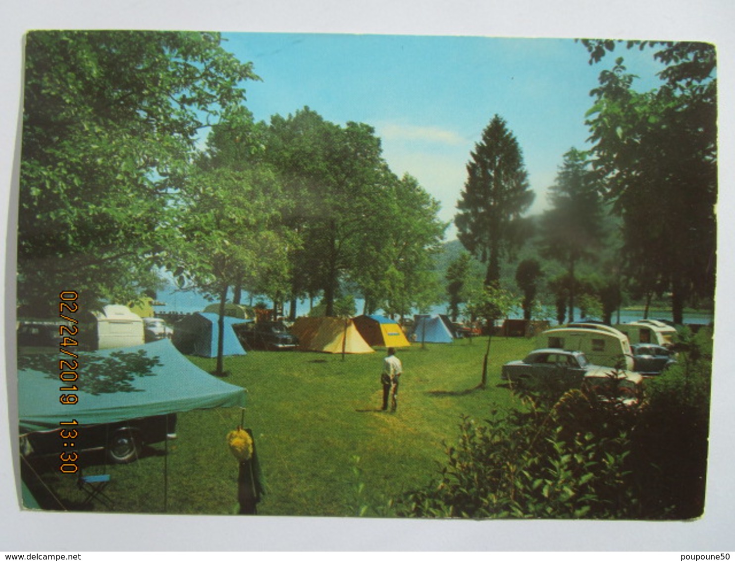 CP 38 CHARAVINES Les BAINS  -   Le Camping Tentes Caravanes Voitures Au Bord Du Lac De Paladru - Charavines