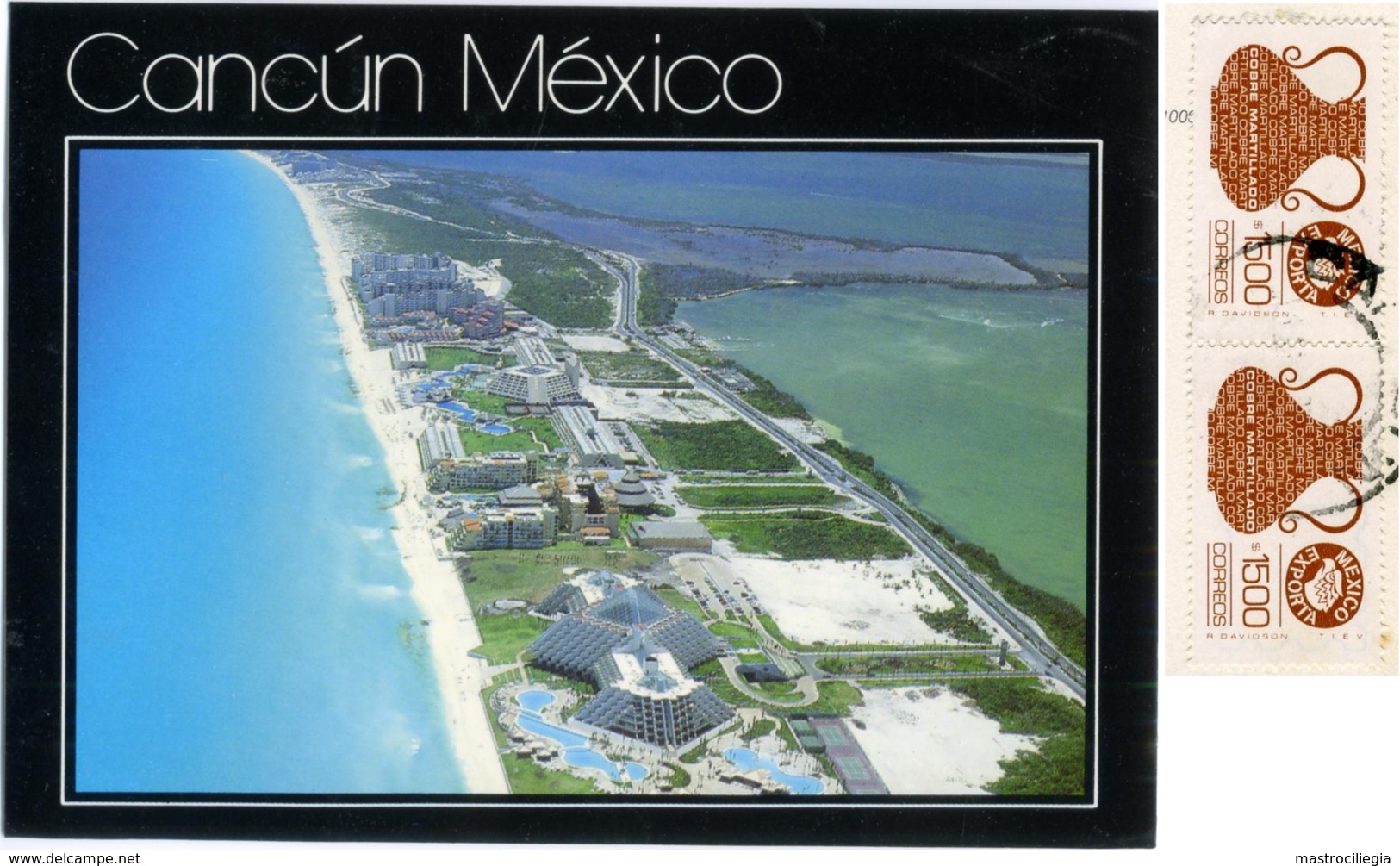 MEXICO  MESSICO  CANCUN  Vista Hacia El Sur De La Isla  Nice Stamps - Mexico