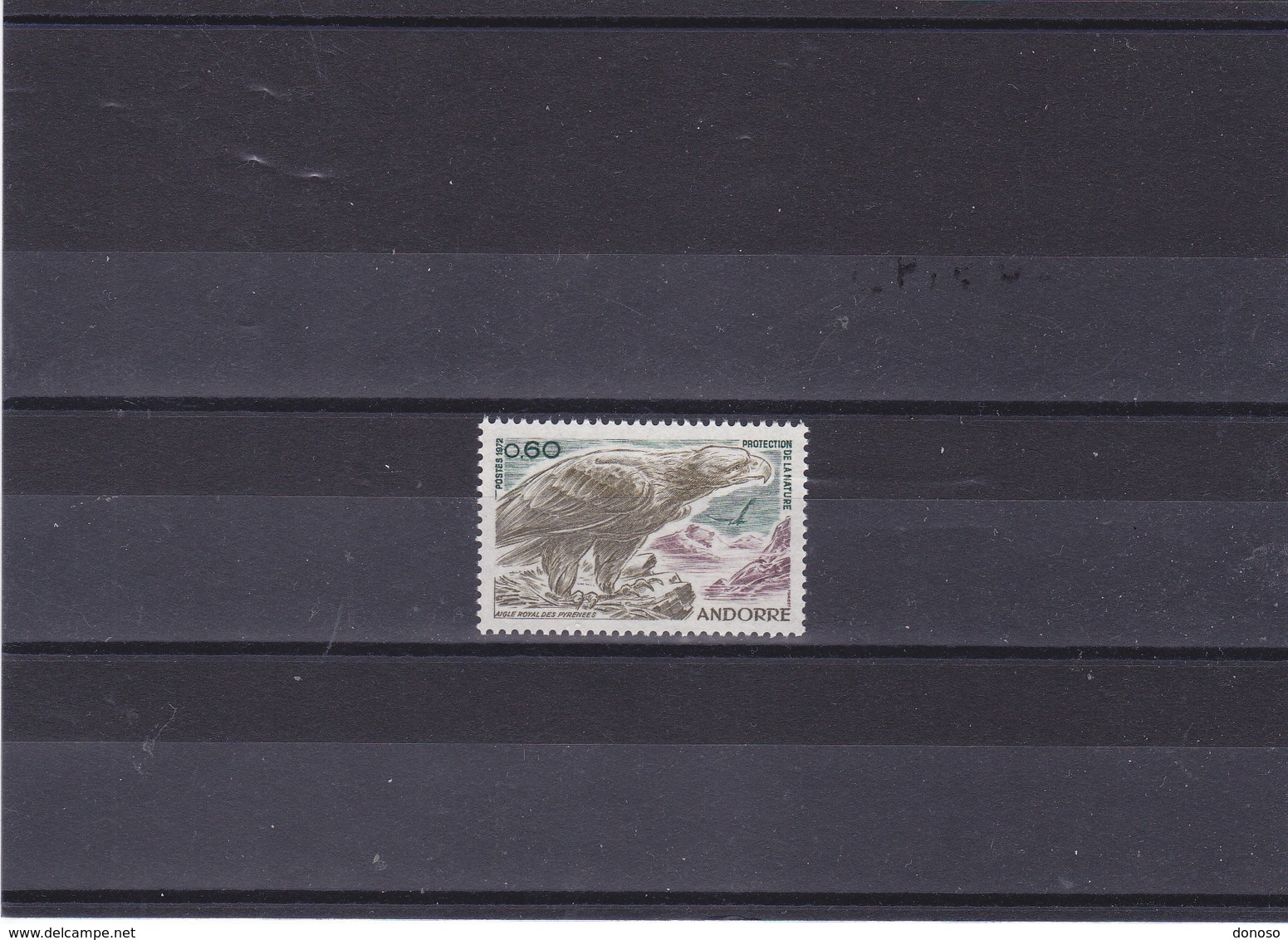 ANDORRE 1972 OISEAUX : AIGLE ROYAL Yvert 219 NEUF** MNH Cote : 6 Euros - Neufs