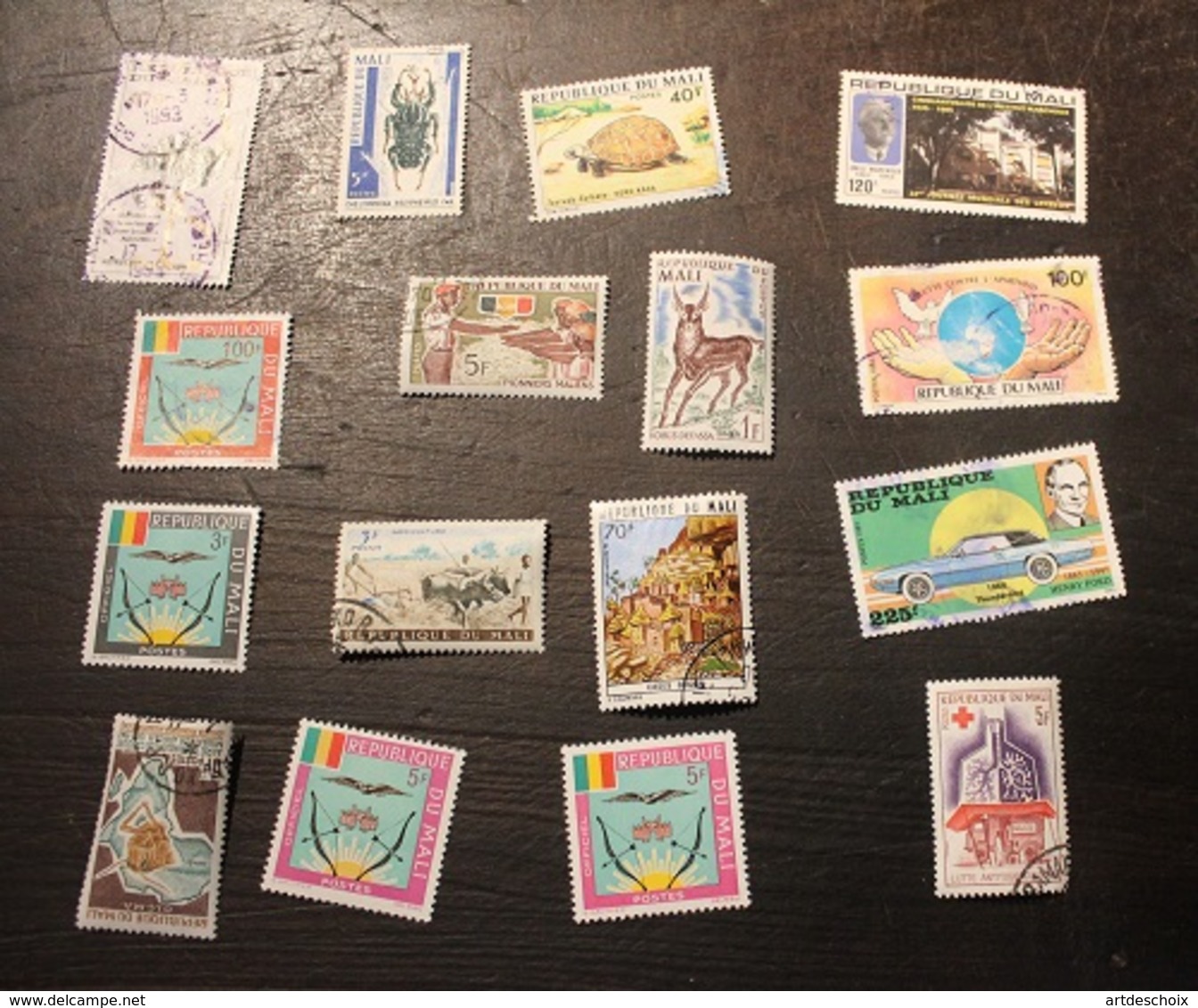 LOT DE 15  TIMBRES  MALI OBLITERES SANS CHARNIERE - Mali (1959-...)