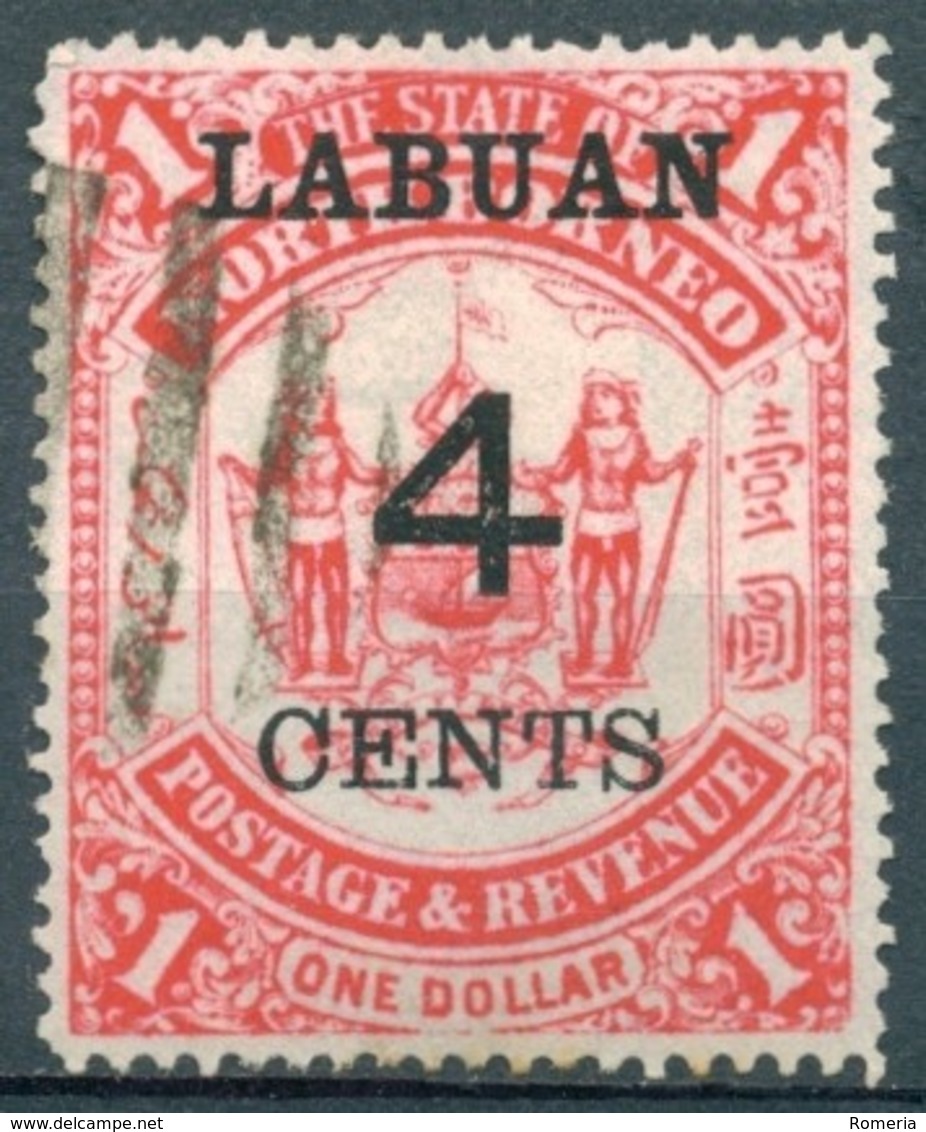 Labuan - 1895 - Yt 57 - Type De Bornéo - Oblitéré - Borneo Del Nord (...-1963)
