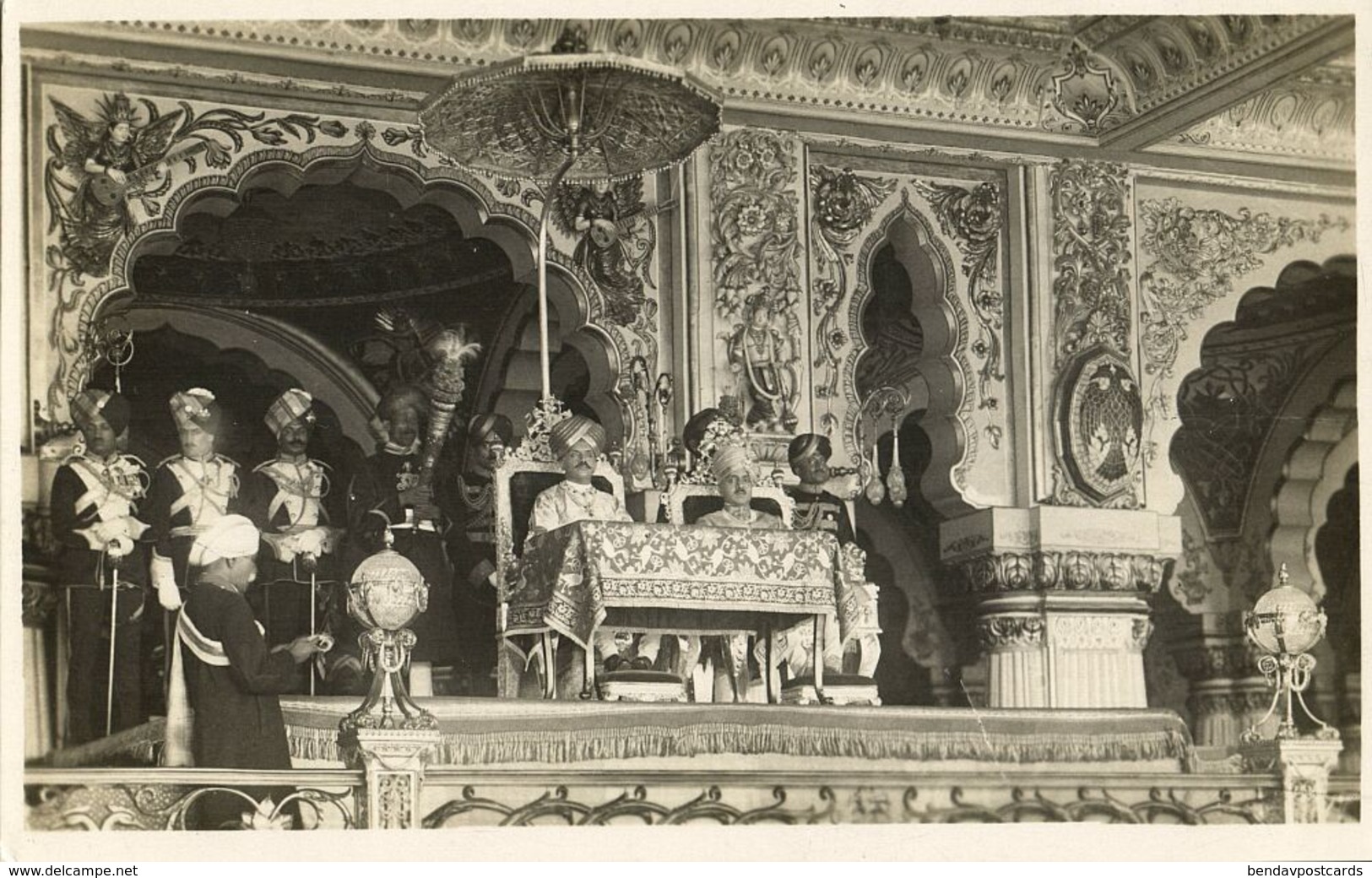 India, Unknown Sultan Maharaja Maharajah, Moharaja Unknown Ceremony (1920s) RPPC - India