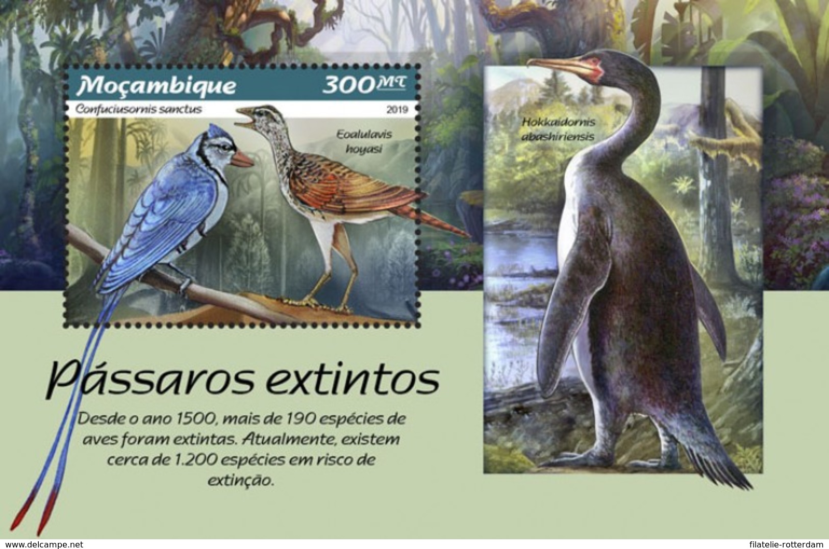 Mozambique - Postfris / MNH - Sheet Uitgestorven Vogels 2019 - Mozambique