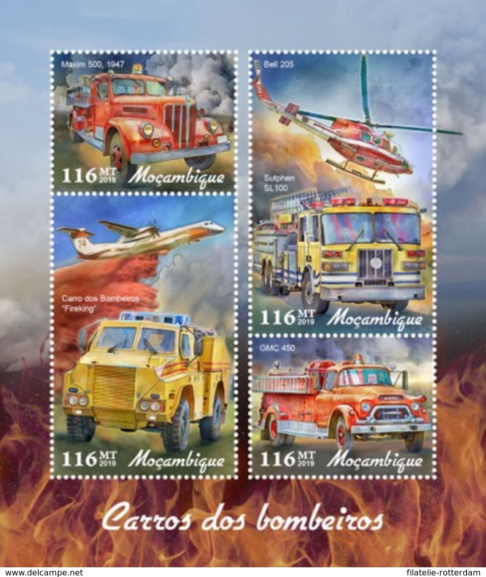 Mozambique - Postfris / MNH - Sheet Brandweerwagens 2019 - Mozambique