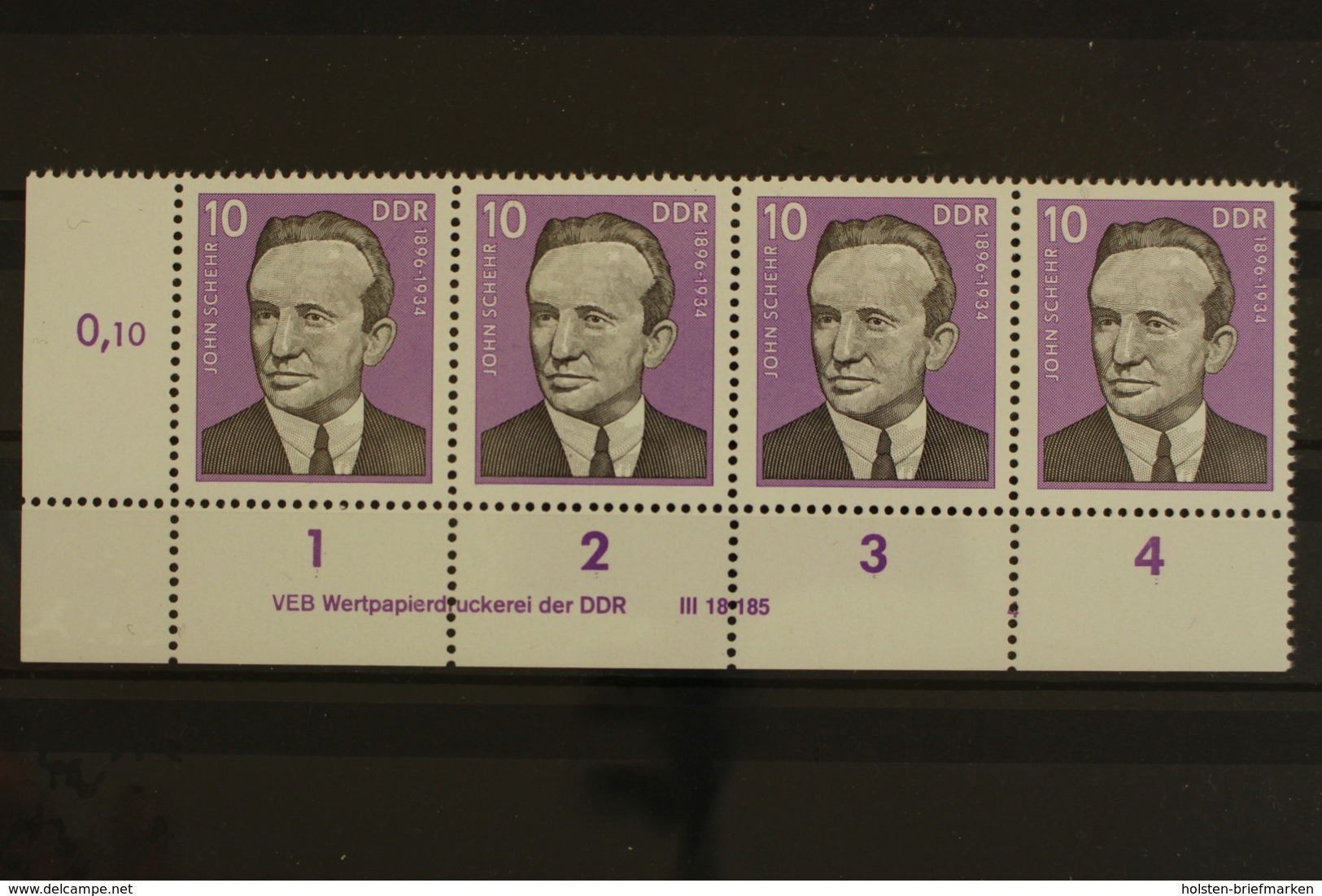 DDR, MiNr. 2110, Viererstreifen, Ecke Li. Unten, DV 4, Postfrisch / MNH - Sonstige & Ohne Zuordnung