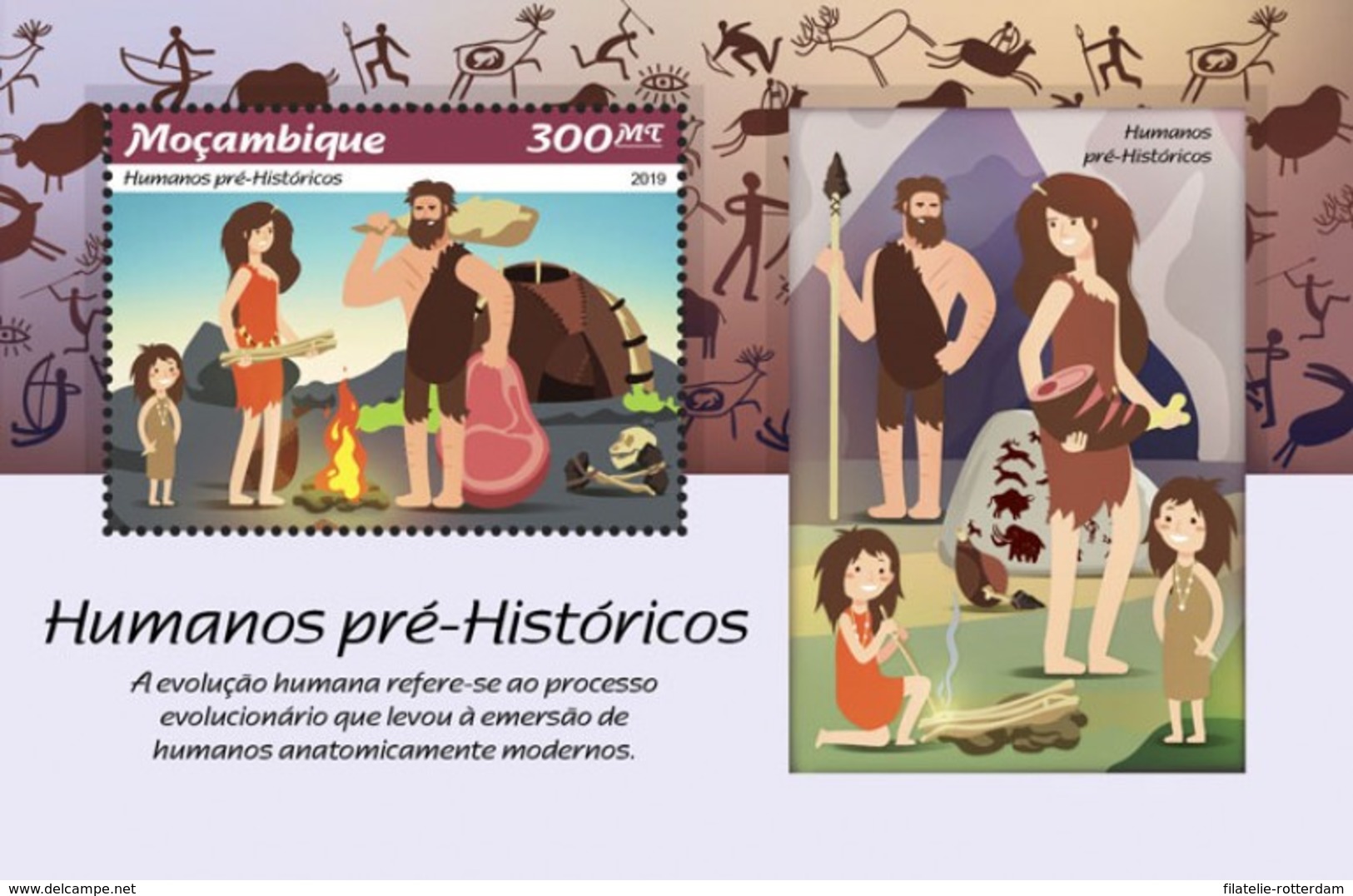 Mozambique - Postfris / MNH - Sheet Prehistorische Mensen 2019 - Mozambique