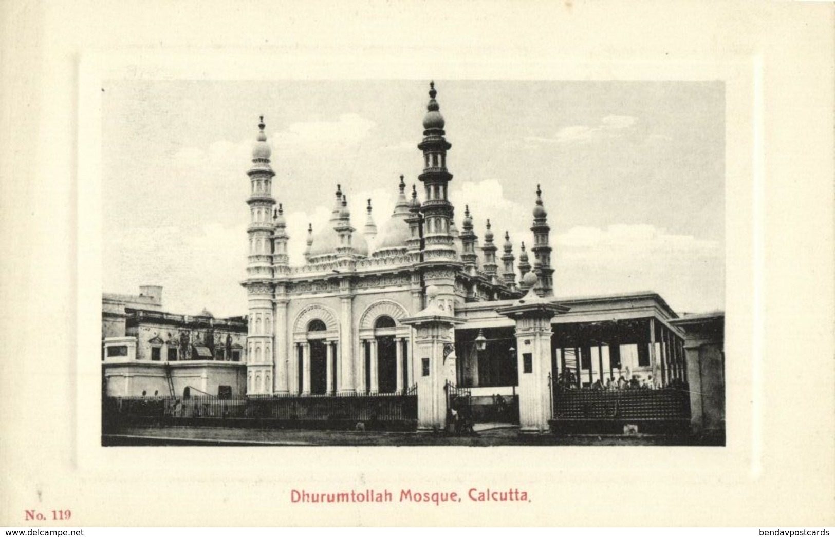 India, CALCUTTA KOLKATA, Dhurumtollah Mosque, Islam (1910s) Embossed Postcard - India