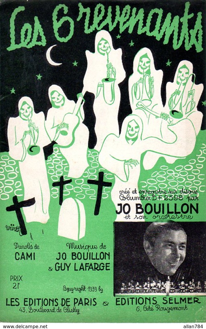 LES SIX REVENANTS - ( FANTOMES AU CIMETIERE ) - CAMI / JO BOUILLON - 1939 - DESSIN WIRTH - EXC ETAT - - Otros & Sin Clasificación