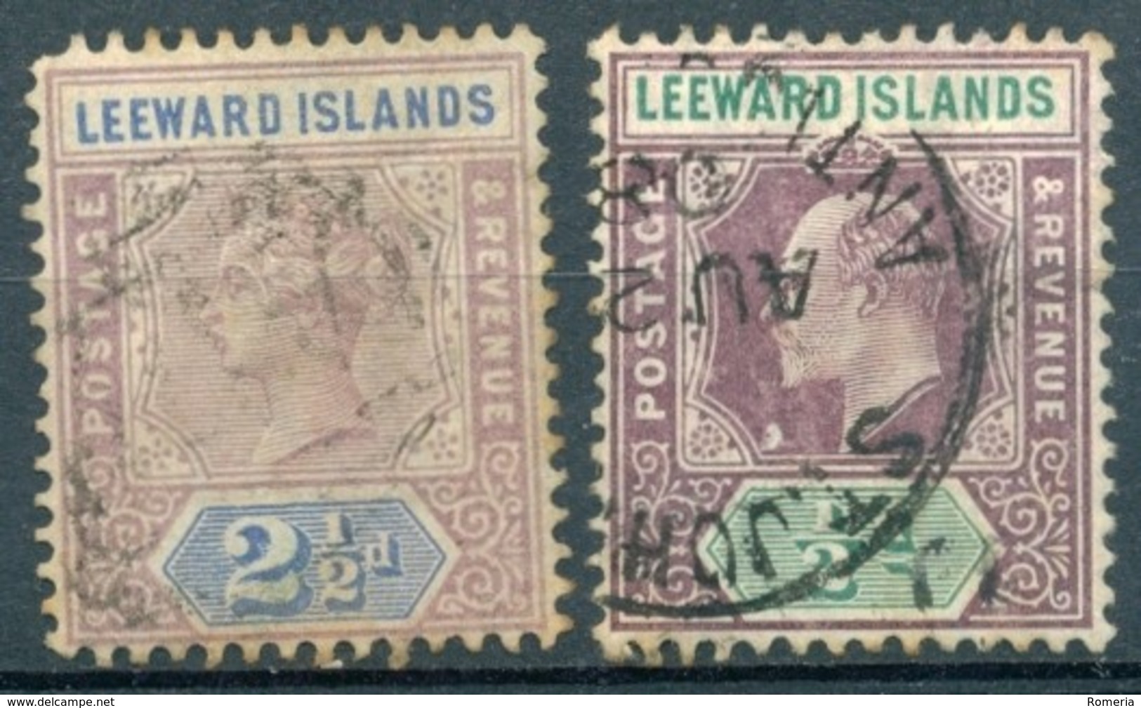 Leeward Islands - 1890 Et 1902 - Yt 3 Et 20 - Victoria Et Edouard VII - Oblitérés - Leeward  Islands