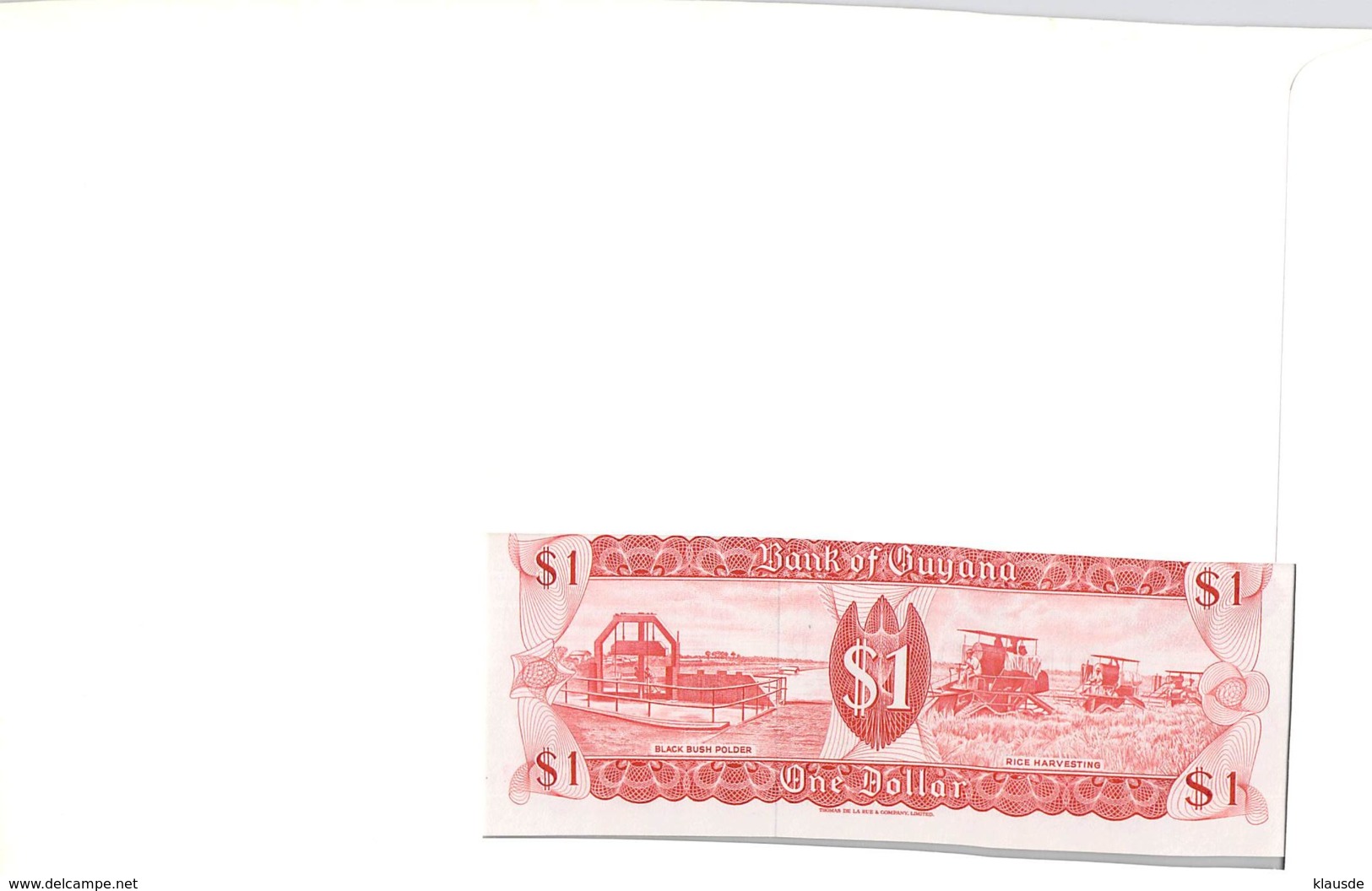 FDC Mit Geldschein 1 Dollar Bankfrisch & Block Guyana - Guyana