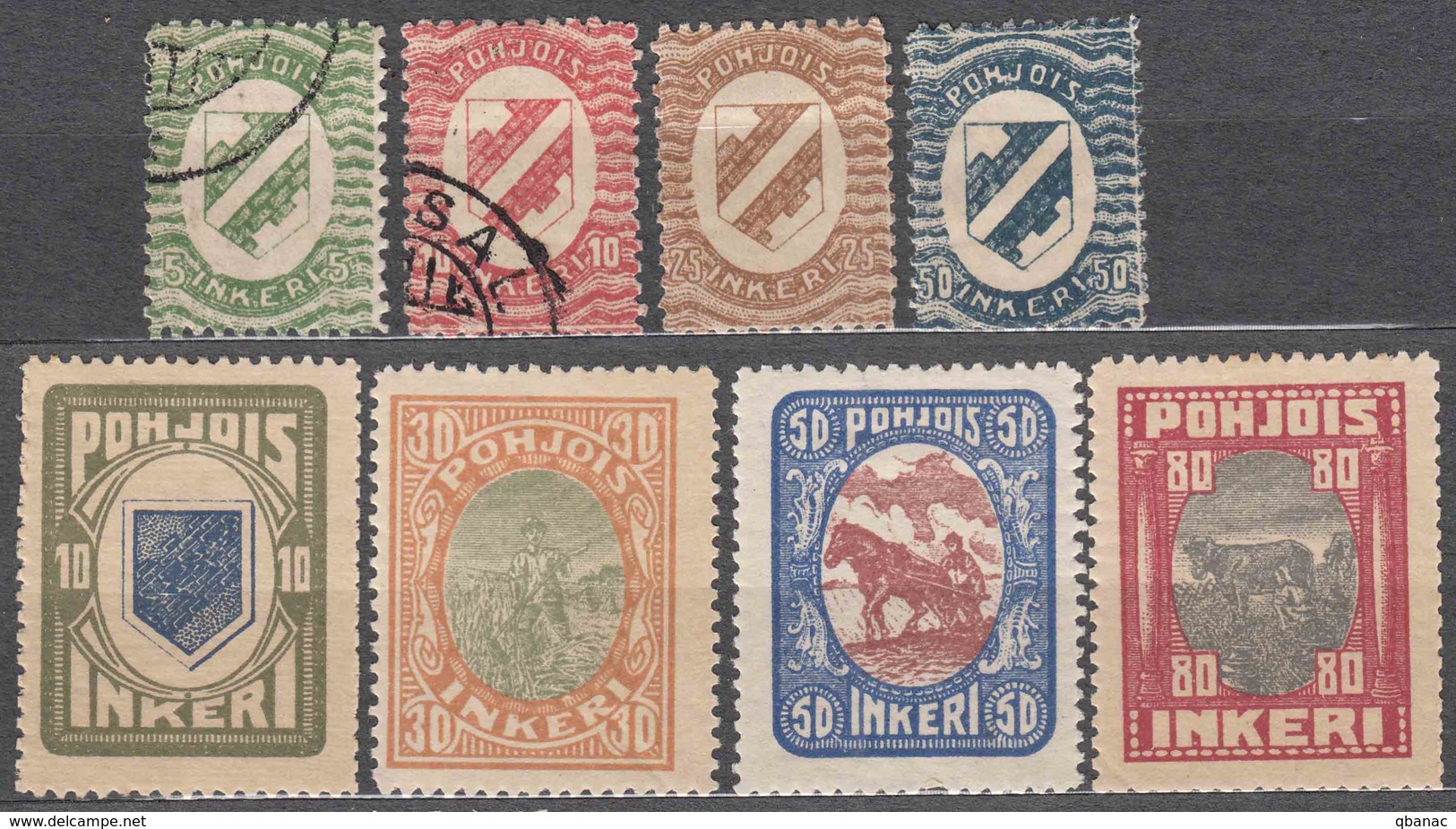 North Ingermanland 1920 Mint Hinged Stamps - Local Post Stamps