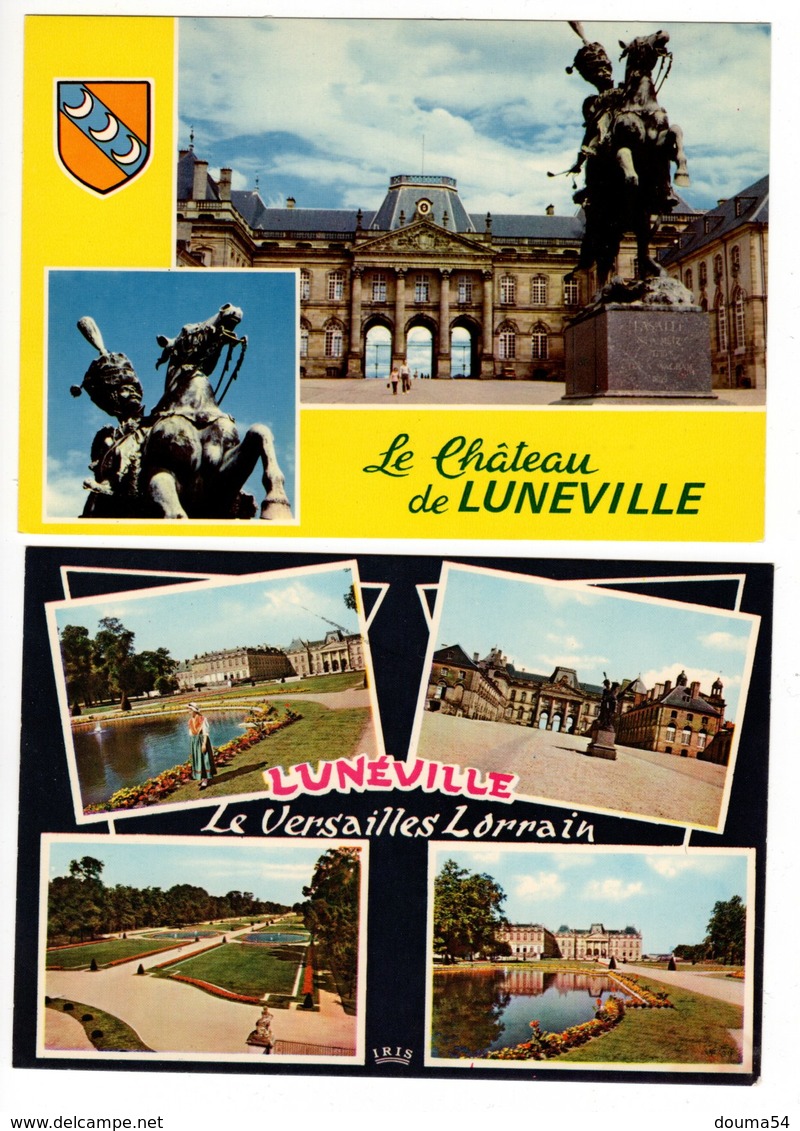 LUNEVILLE (54) - Le Château - Multi Vues (2 Cartes) - Luneville