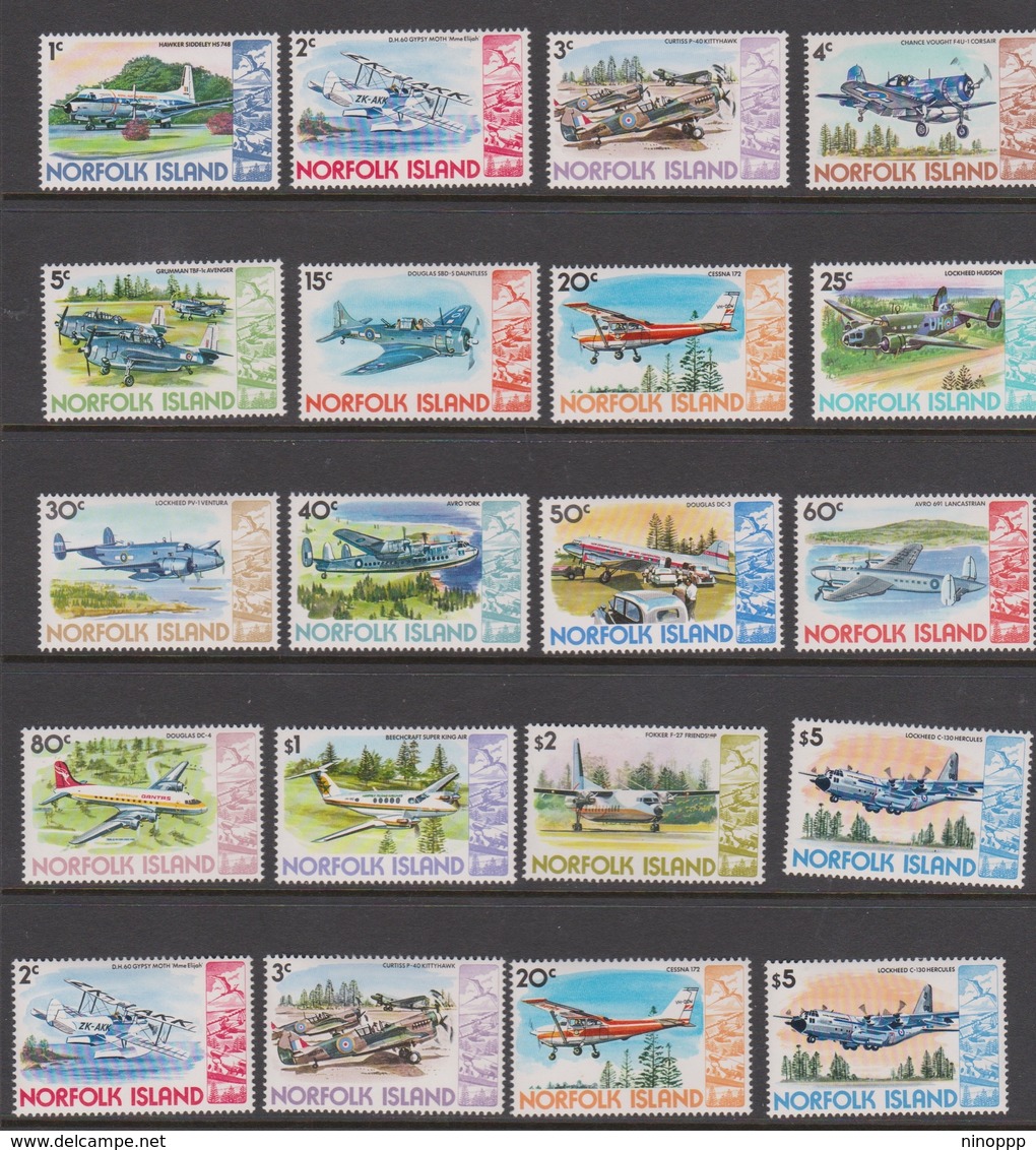 Norfolk Island ASC 236-251 1980 Aircrafts, Mint Never Hinged - Norfolk Island