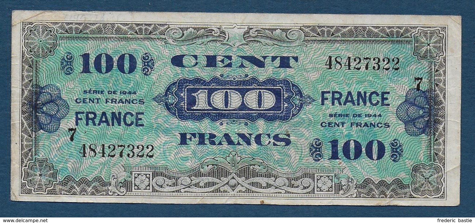 BILLET De  100 F  De 1944 - Série 7 - 1945 Verso France