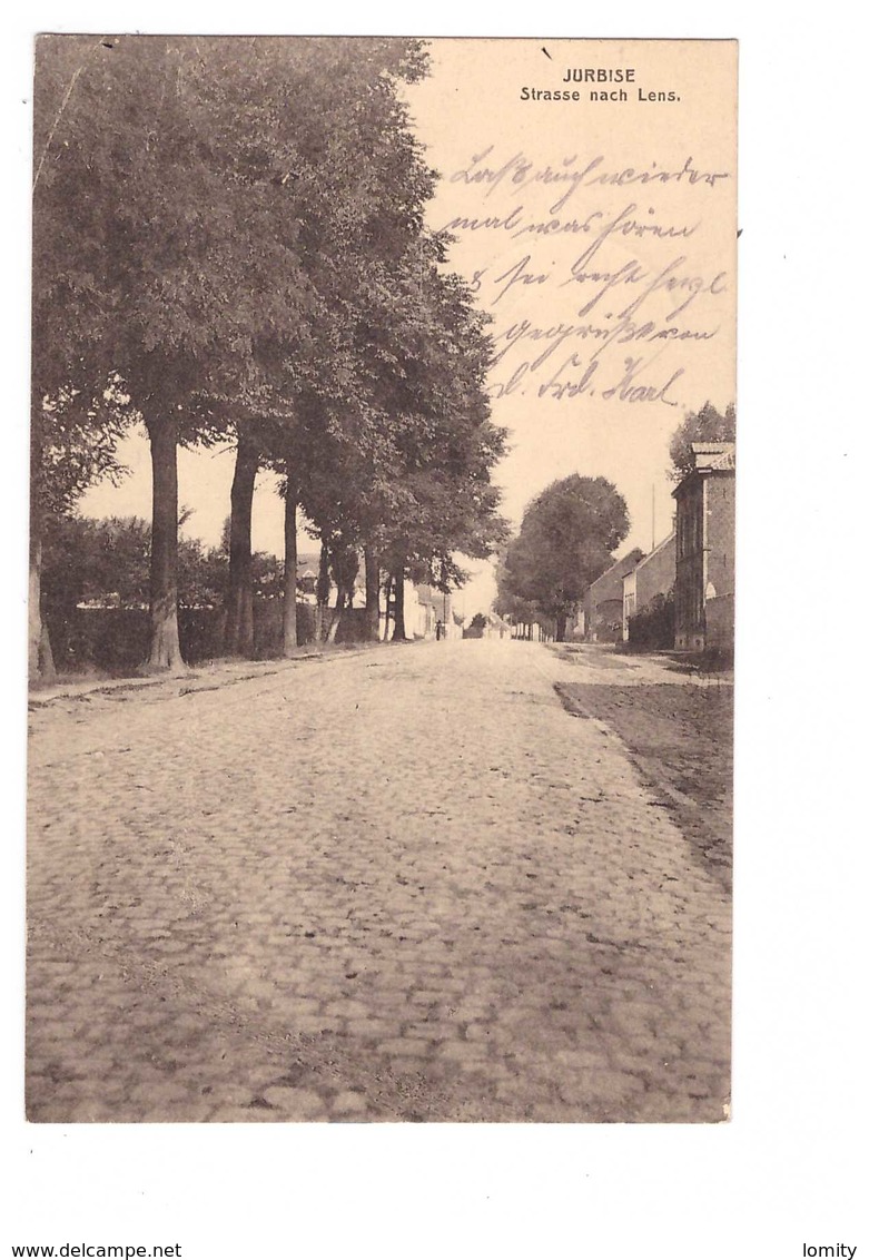 Belgique Jurbise Strasse Nach Lens Route Vers Lens Cachet Militaire Allemand Fussart Deutsche Feldpost 417 1918 - Jurbise