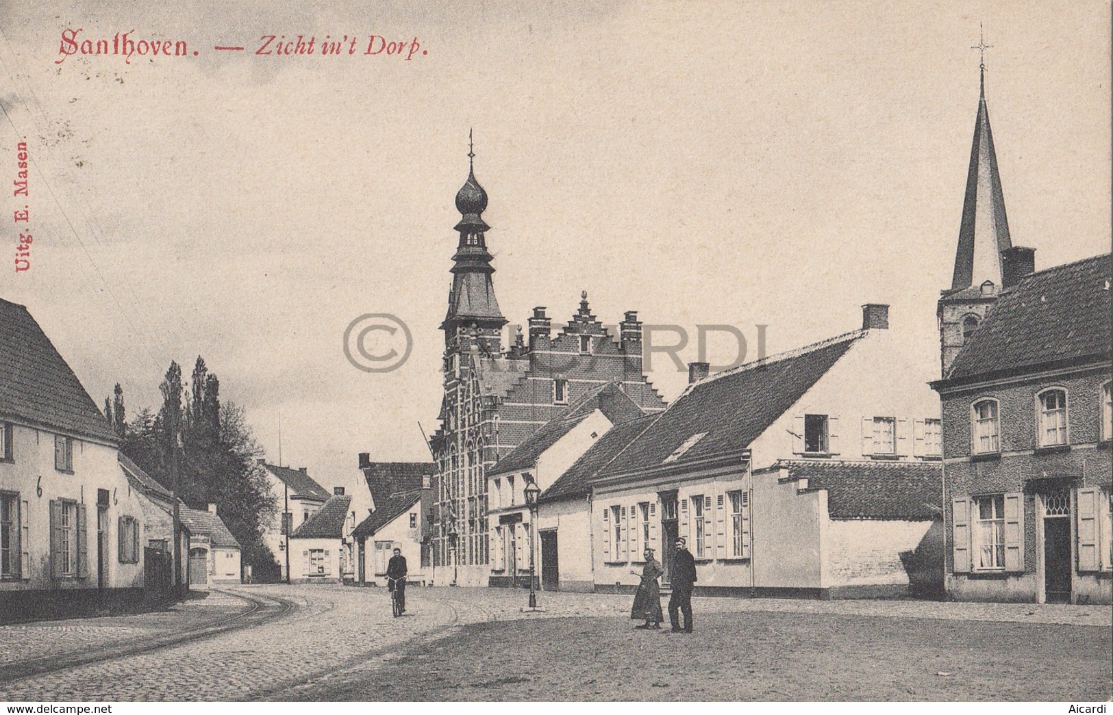 Postkaart/Carte Postale ZANDHOVEN Zicht In 't Dorp 1908 (C42) - Zandhoven