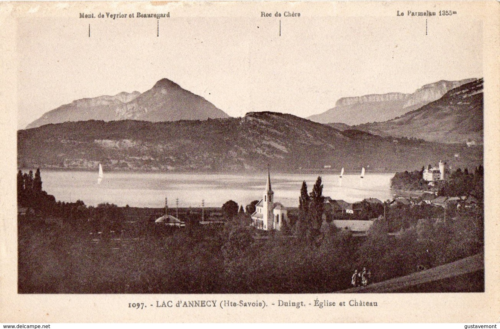 CPA Lac D'Annecy Duingt - Eglise Et Château Non Circulée - Duingt