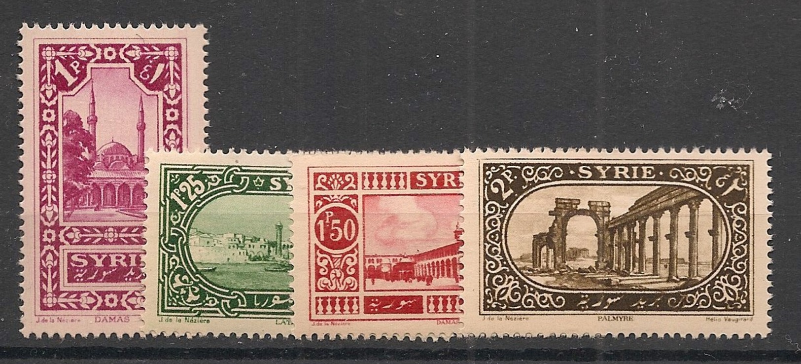 Syrie - 1925 - N°Yv. 158 - 159 - 160 - 161 - 4 Valeurs - Neuf Luxe ** / MNH / Postfrisch - Unused Stamps