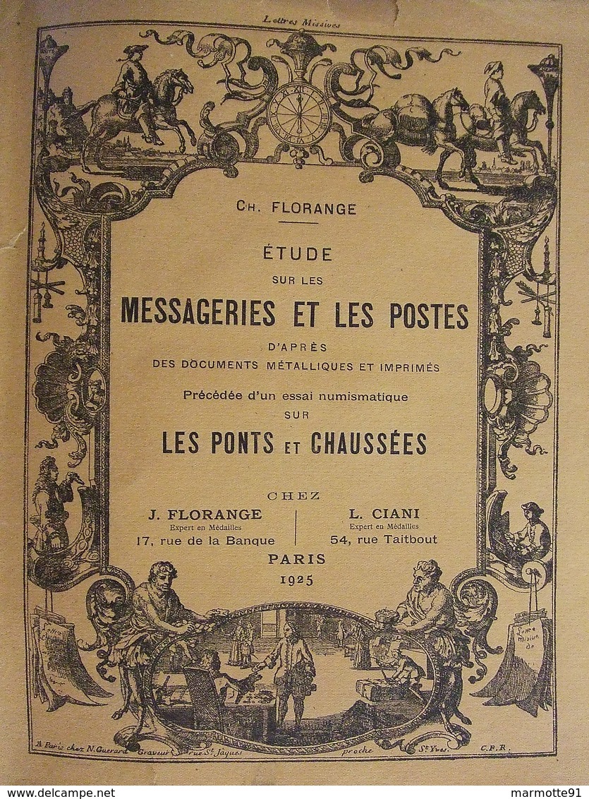 ETUDE MESSAGERIES ET POSTES DOCUMENTS METALLIQUES ET IMPRIMES PONTS ET CHAUSSES PAR FLORANGE 1925 - Other & Unclassified