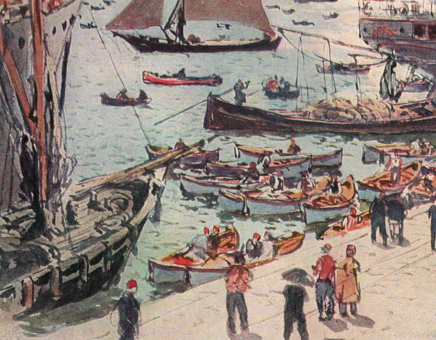 Gravur 1907 Blick Vom Galata Auf Istanbul - Eckenbrecher Stambul - Konstantinopel - Estampes & Gravures