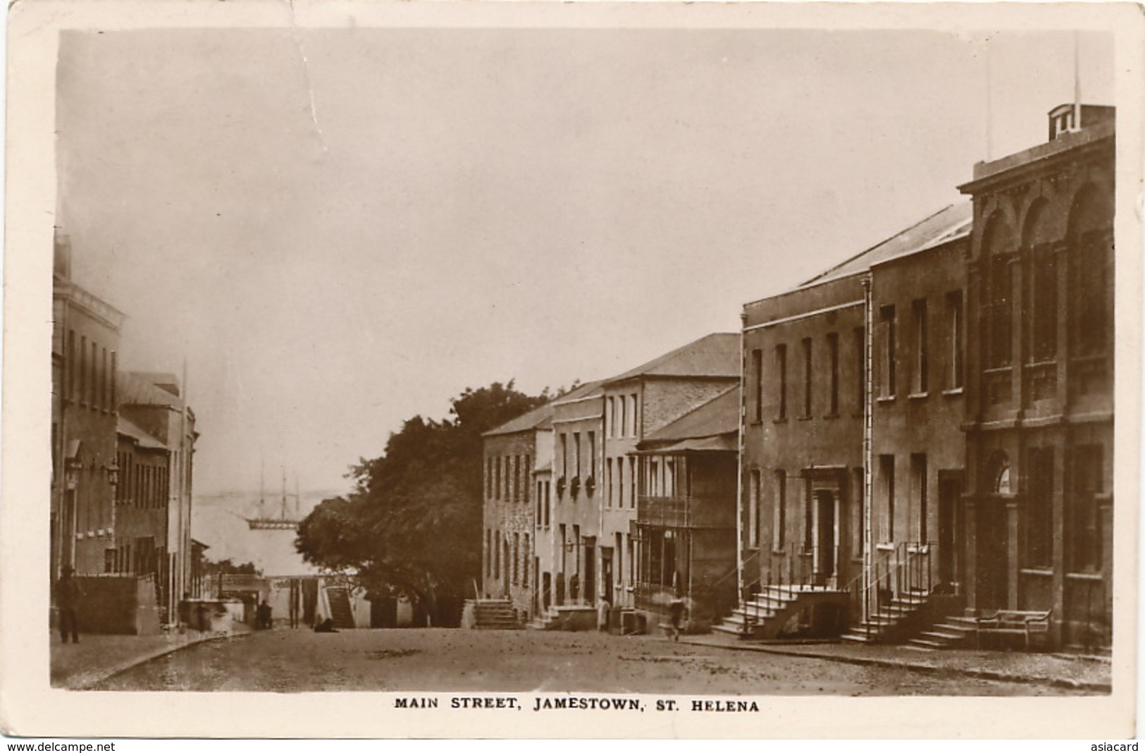St Helena Main Street Jamestown  Crease At The Top. P. Used 1941 - Sant'Elena