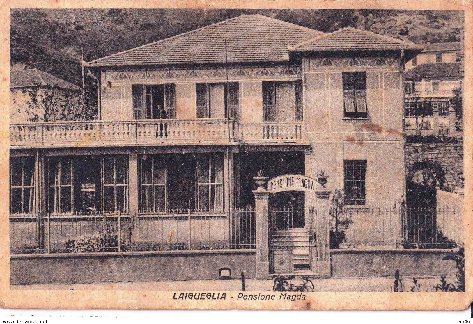 Laigueglia-Pensione Magda-Vg 1946-Integra E Originale Al 100% An2 - Savona