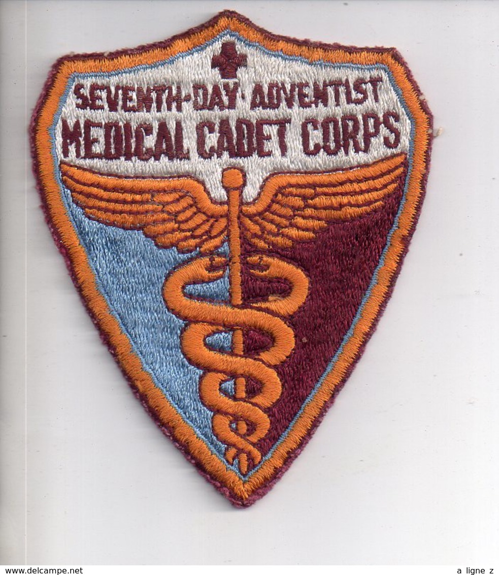 REF 10 : Écusson Patch Thème Medecine Seventh Day Adventist USA Medical Cadet Corps Caducée - Matériel Médical & Dentaire