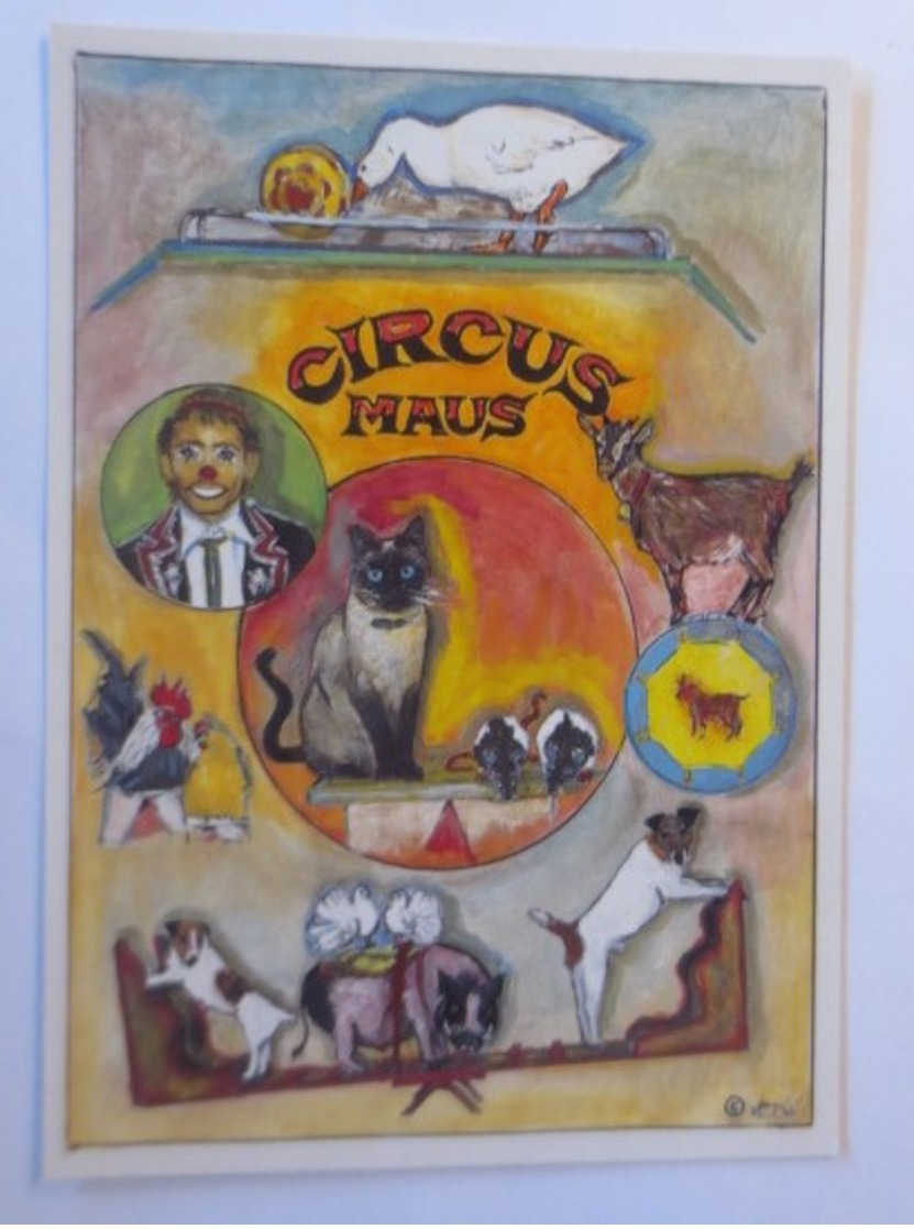 Katzen, Hund Schwein, Ziege, Cirkus Maus, 1980, Geri Kuster  ♥ (72679) - Katzen
