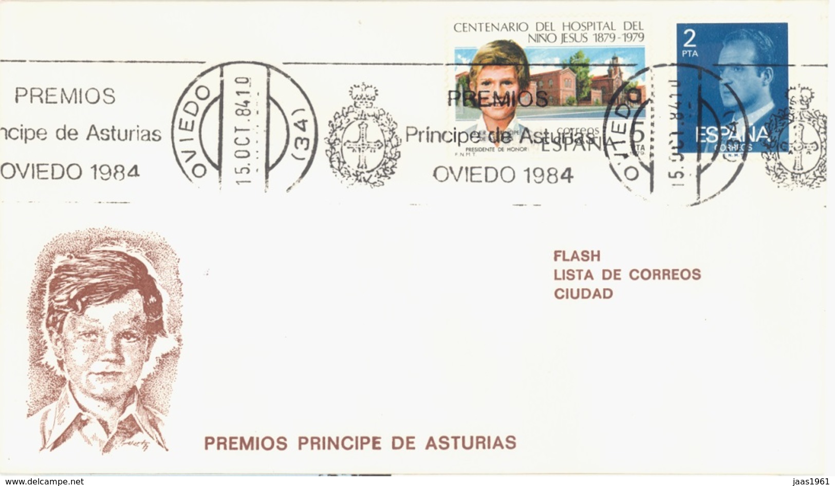 SPAIN. POSTMARK PRINCIPE DE ASTURIAS AWARDS. OVIEDO 1984 - Máquinas Franqueo (EMA)