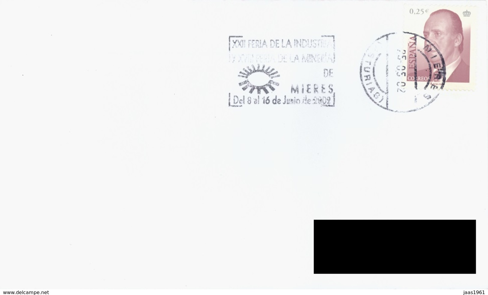 SPAIN. POSTMARK MINING FAIR. MIERES (ASTURIAS). 2002 - Máquinas Franqueo (EMA)