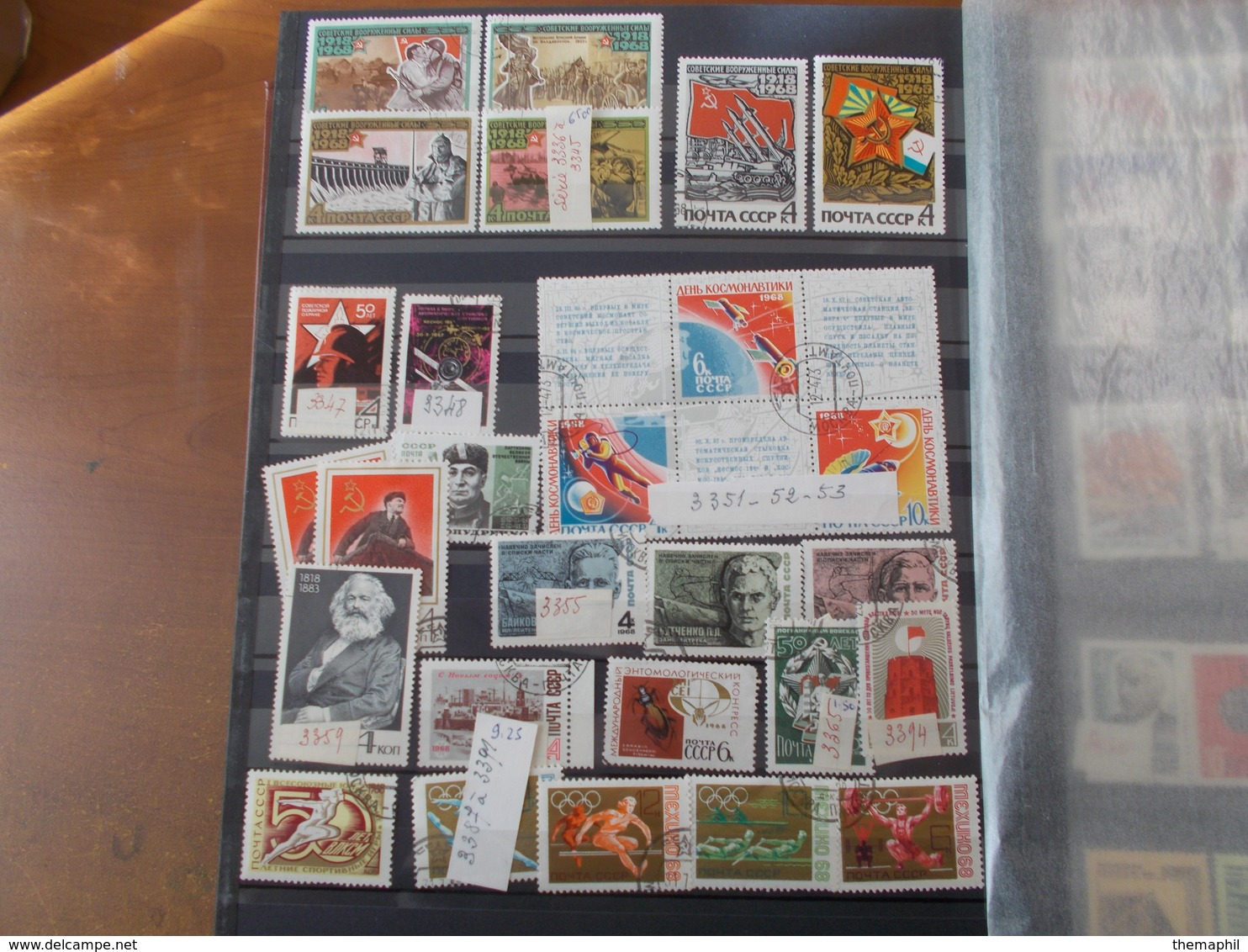 lot n° 152 RUSSIE un gros classeur obl. au debut ensuite tous neufs ** fortr cote   . no paypal