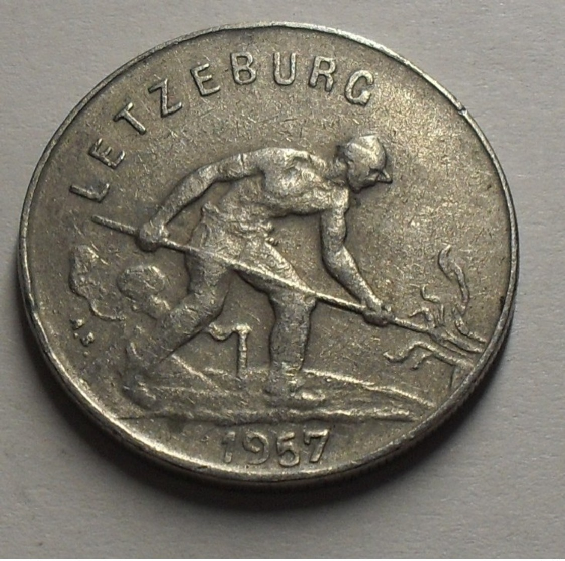 1957 - Luxembourg - 1 FRANC, Charlotte, KM 46.2 - Luxemburg