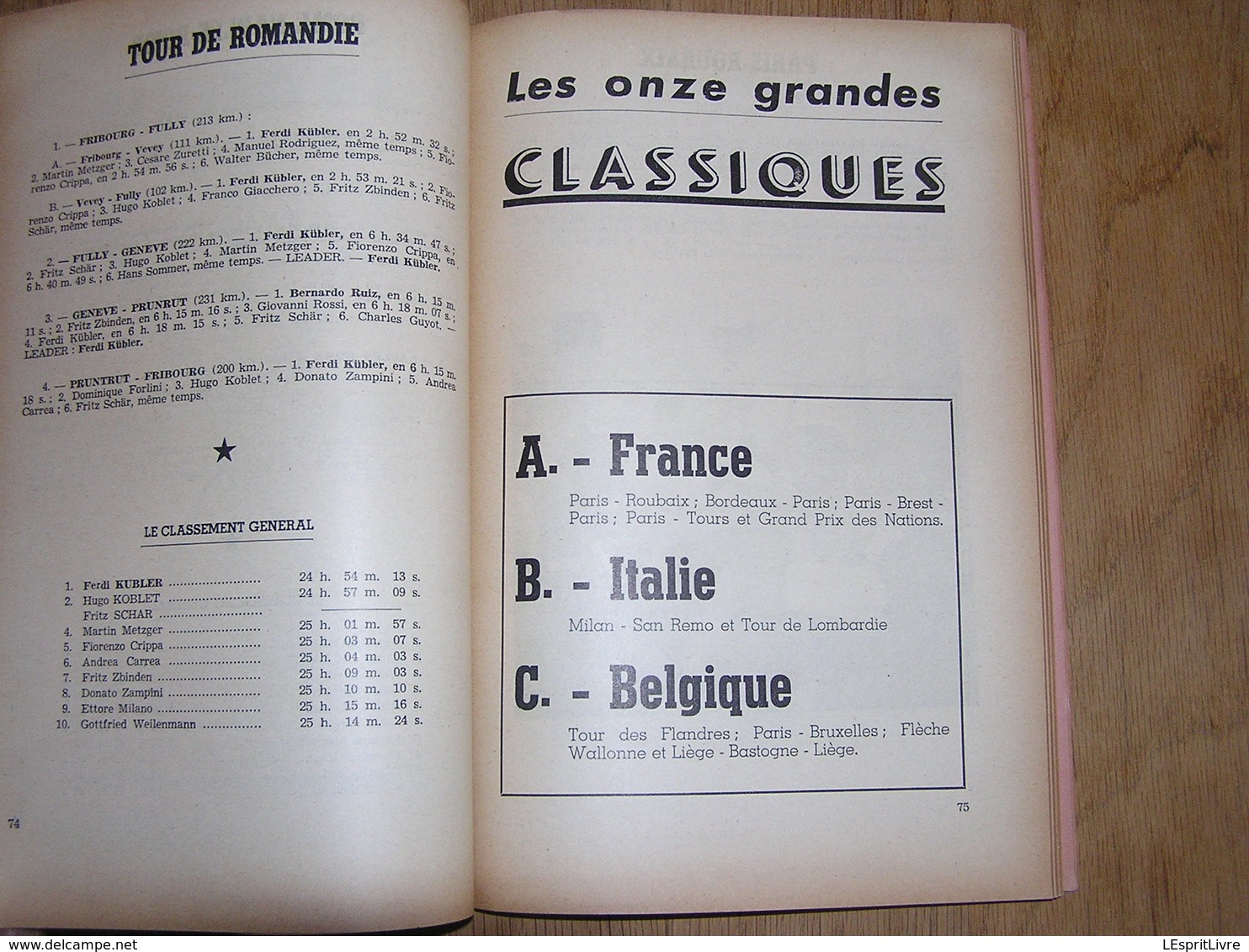 LE CYCLISME 8 ème Supplément 1951 Beving Van Laethem Course Cycliste Résultat Coureur Tour France Italie Belgique Sachs