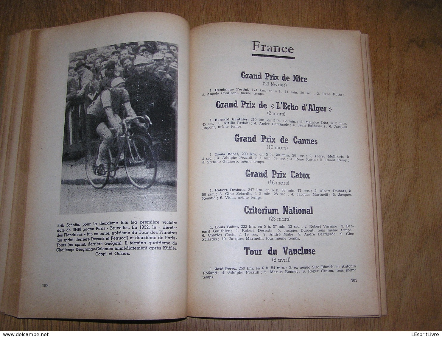 LE CYCLISME 9 ème Supplément 1952 Beving Van Laethem Course Cycliste Résultat Coureur Tour France Italie Belgique