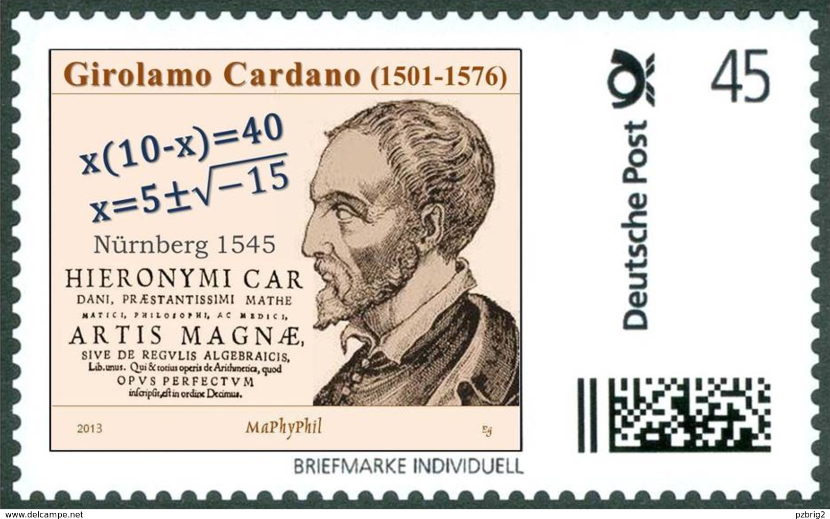 CARDANO, G. - Complex Numbers, Ars Magna  - Mathematics, Mathematician - Marke Individuell - Other & Unclassified