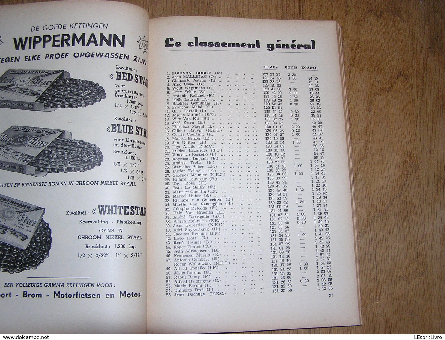 LE CYCLISME 10 ème Supplément 1953 Beving Van Laethem Course Cycliste Résultat Coureur Tour France Italie Belgique Sachs