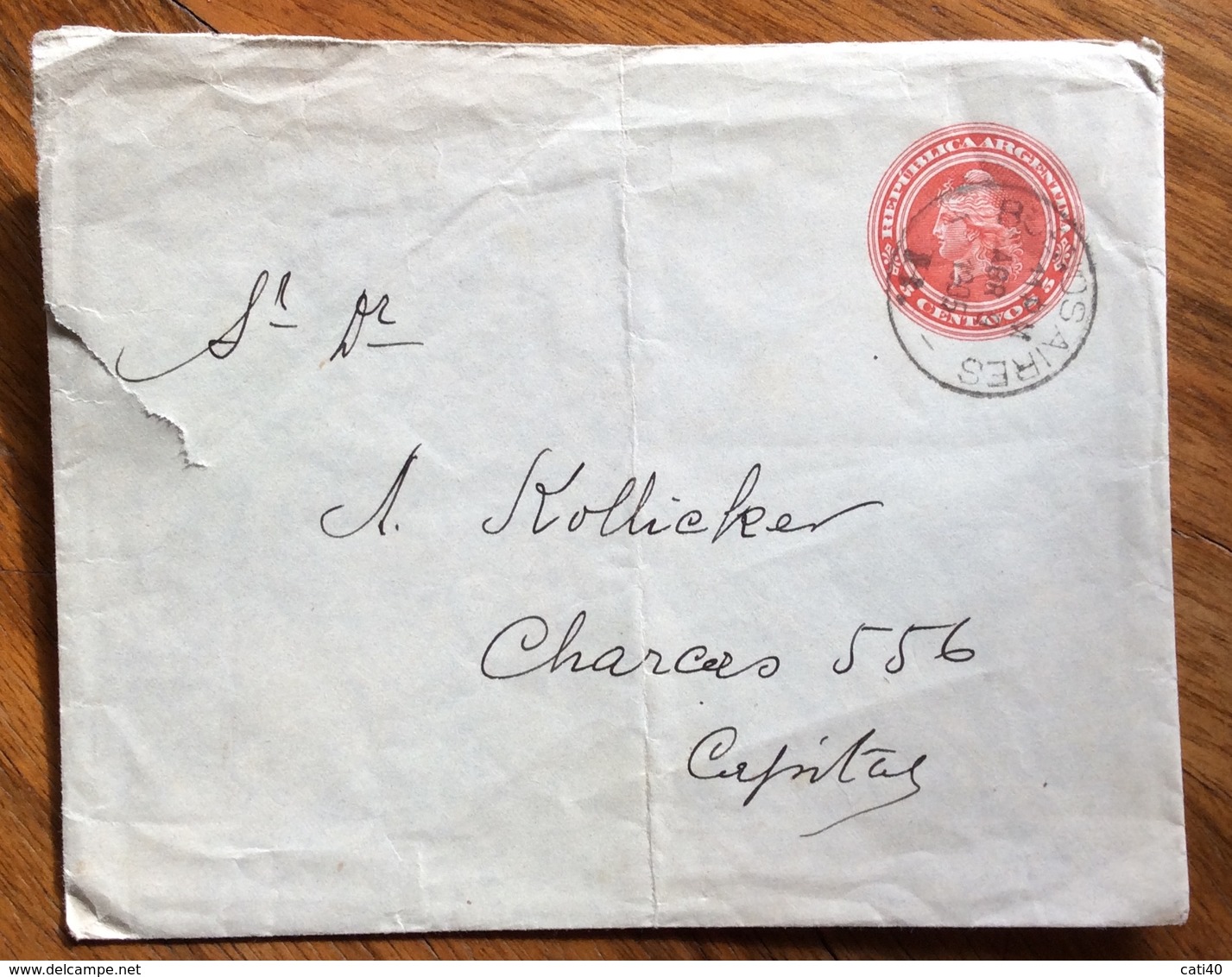 ARGENTINA ENVELOPE POSTAL CENT.5  FRON BUENOS AIRES TO CAPITAL THE 11/8/1905 - Buenos Aires (1858-1864)