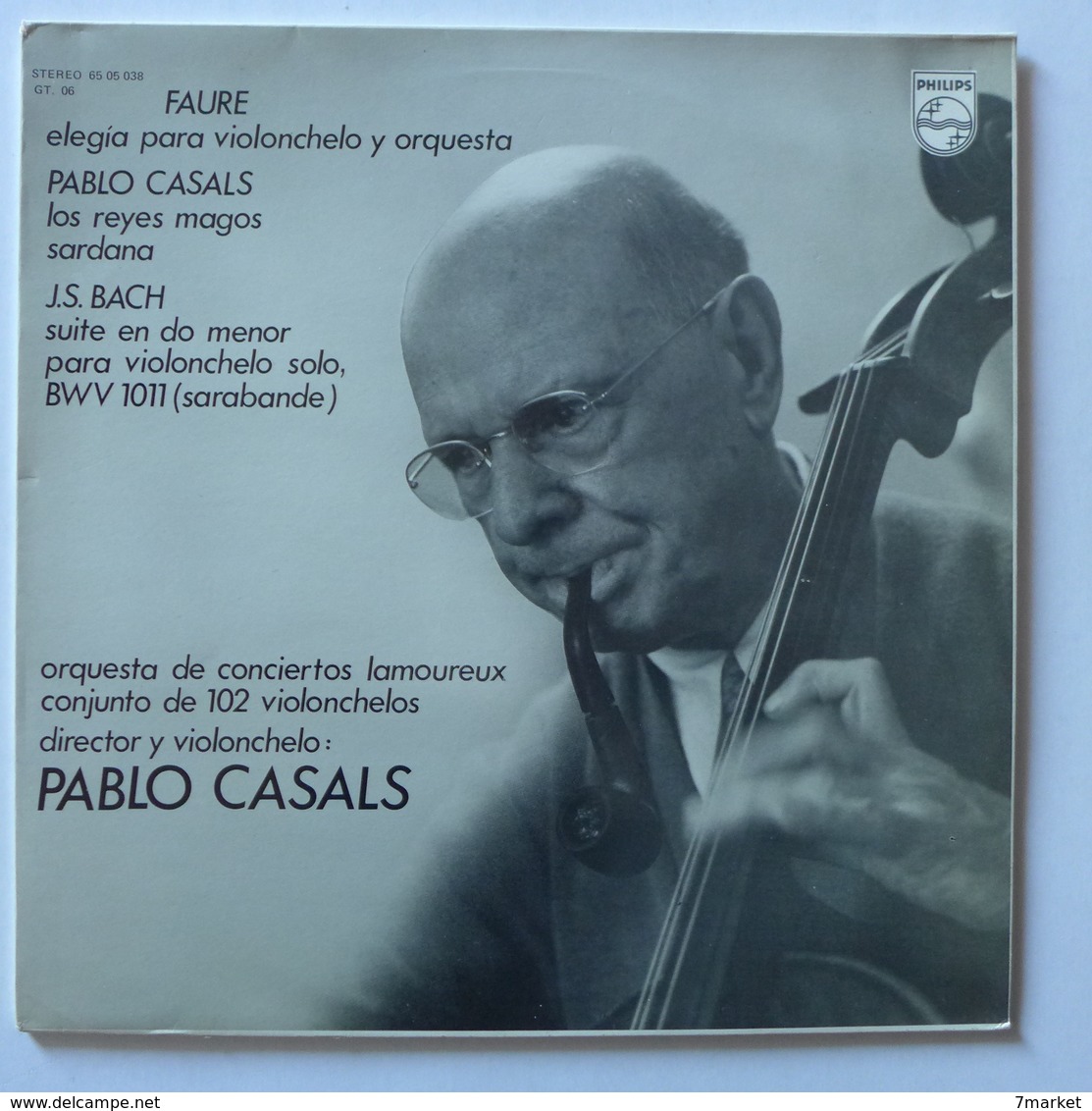 LP/  Gabriel Faure, Pablo Casals, Johann Sebastien Bach - Classique