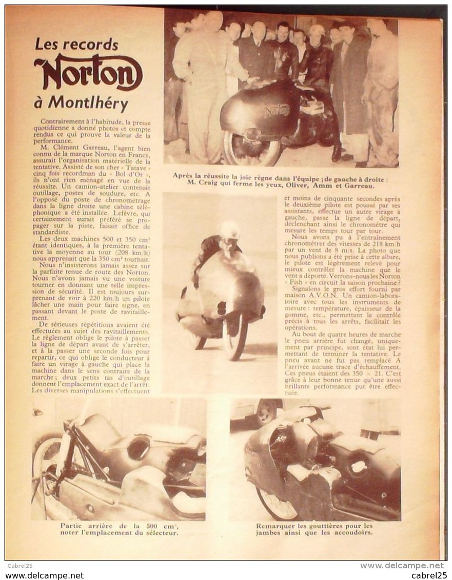 MOTOCYCLES &amp; SCOOTERS-1953-113-NORTON-ROYAL ENFIELD-MOTO En BELGIQUE-photos - Auto/Moto