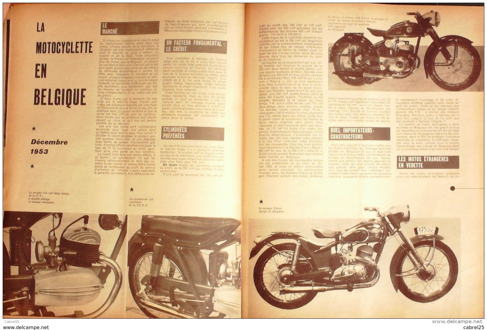 MOTOCYCLES &amp; SCOOTERS-1953-113-NORTON-ROYAL ENFIELD-MOTO En BELGIQUE-photos - Auto/Moto