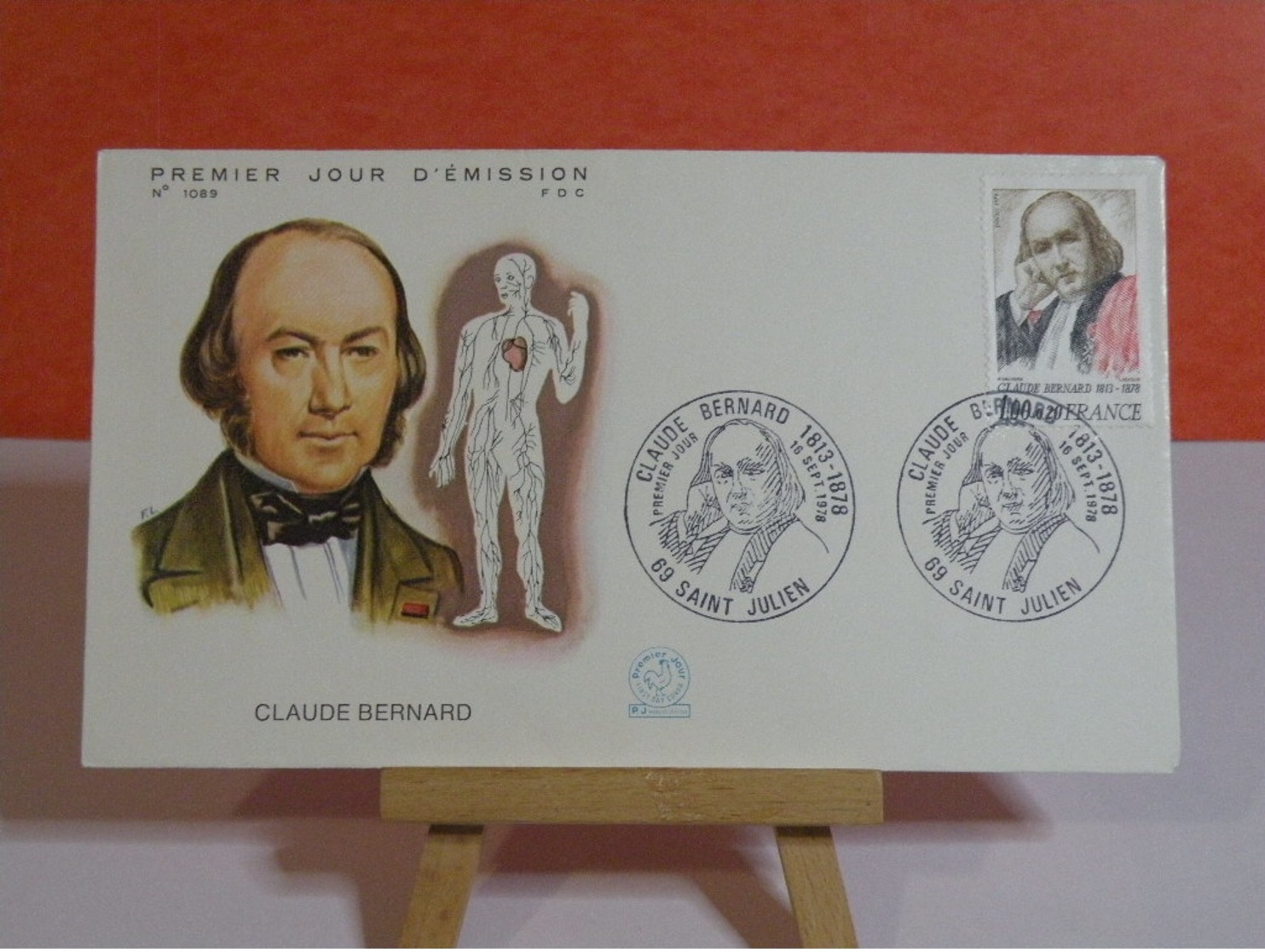 Claude Bernard - 69 Saint Julien - 16.9.1978 FDC 1er Jour N°1089 - Coté 2€ - 1970-1979