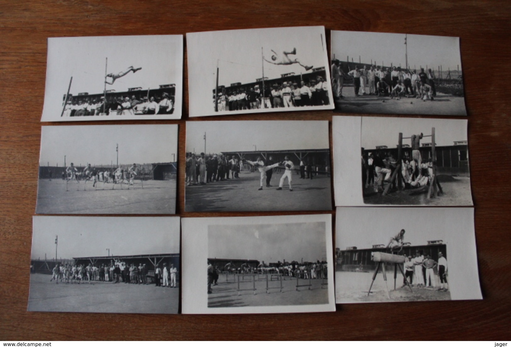 Serie De Cartes Photos  Guerre 1914 1918  Sport Au Camp De BAUTSEN - Guerra 1914-18