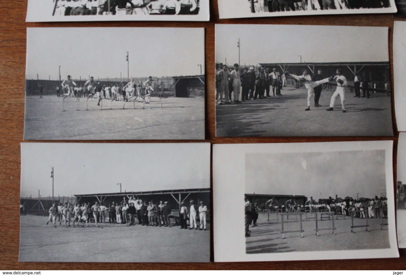 Serie De Cartes Photos  Guerre 1914 1918  Sport Au Camp De BAUTSEN - Guerra 1914-18